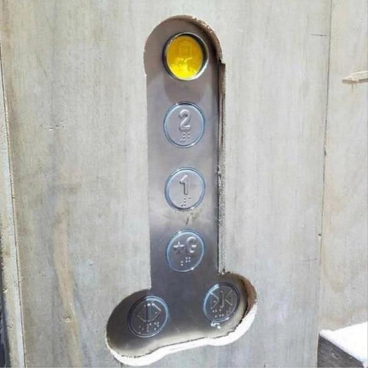 Elevator in a new building - Elevator, Button, Protection