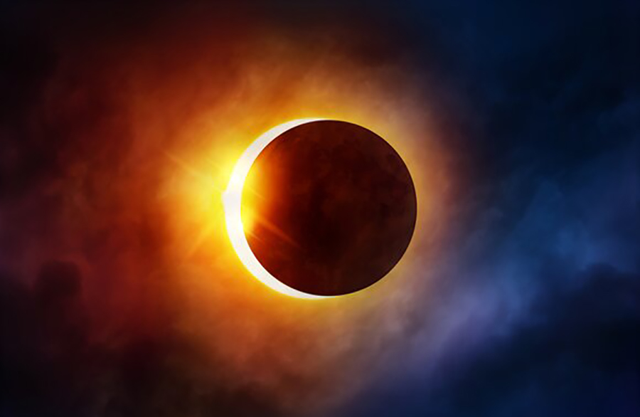 Total solar eclipse on December 4, 2021 - My, Astronomy, Space, Eclipse, Solar eclipse, Antarctica, GIF, Longpost