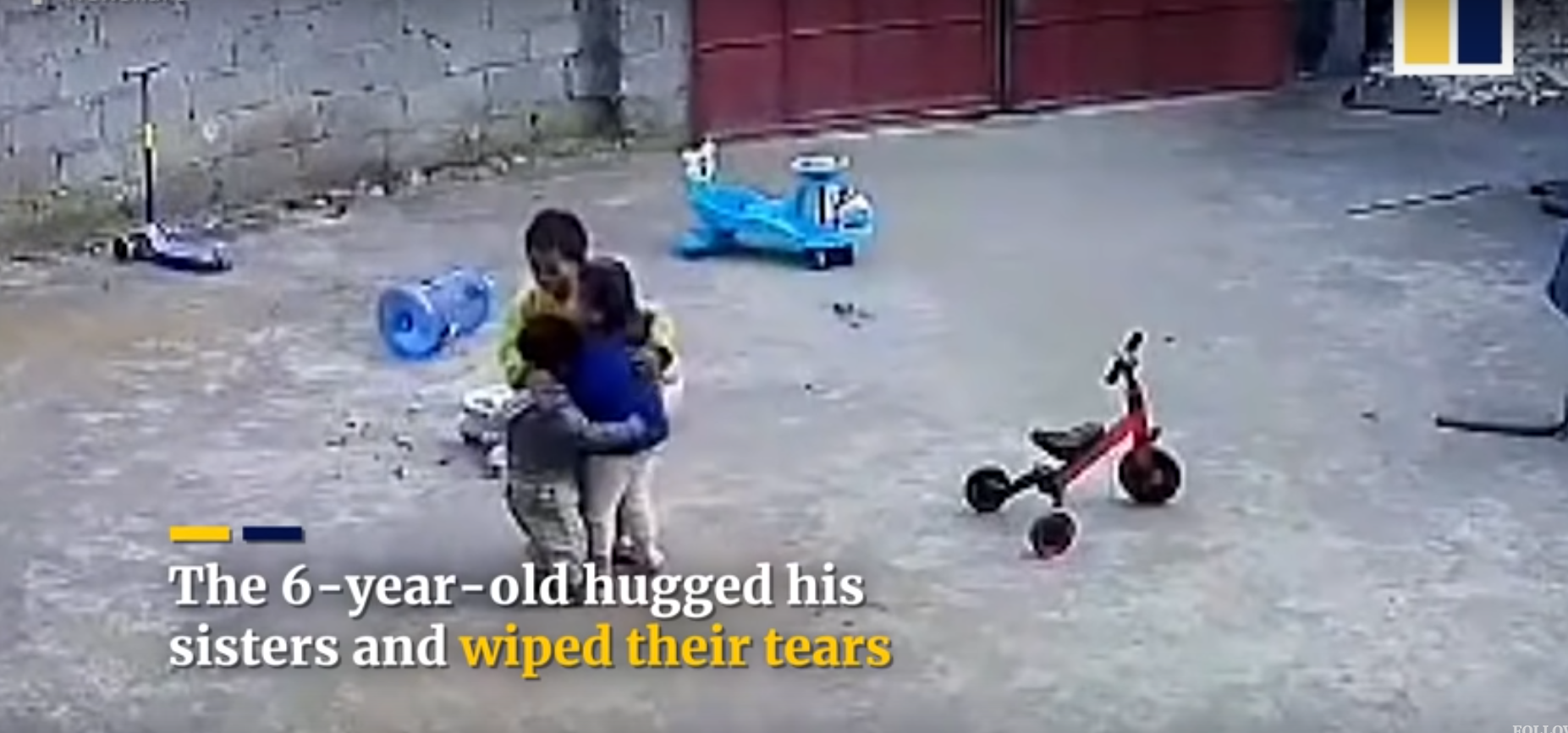 Older brother rushes to the rescue - China, Children, Milota, Head of the House, Video, Longpost