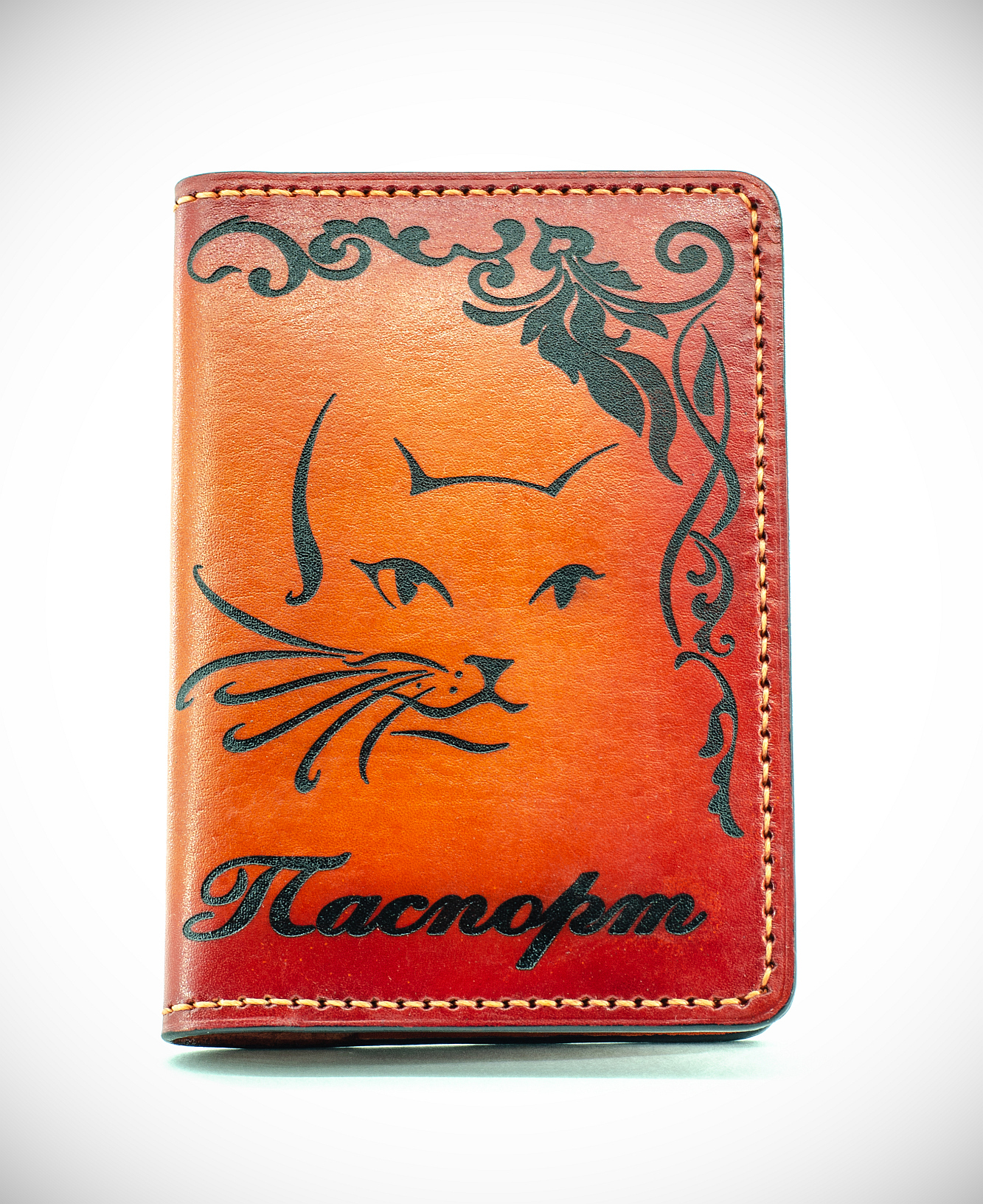 Passport cover - My, Leather, Cover, With your own hands, Handmade, Longpost