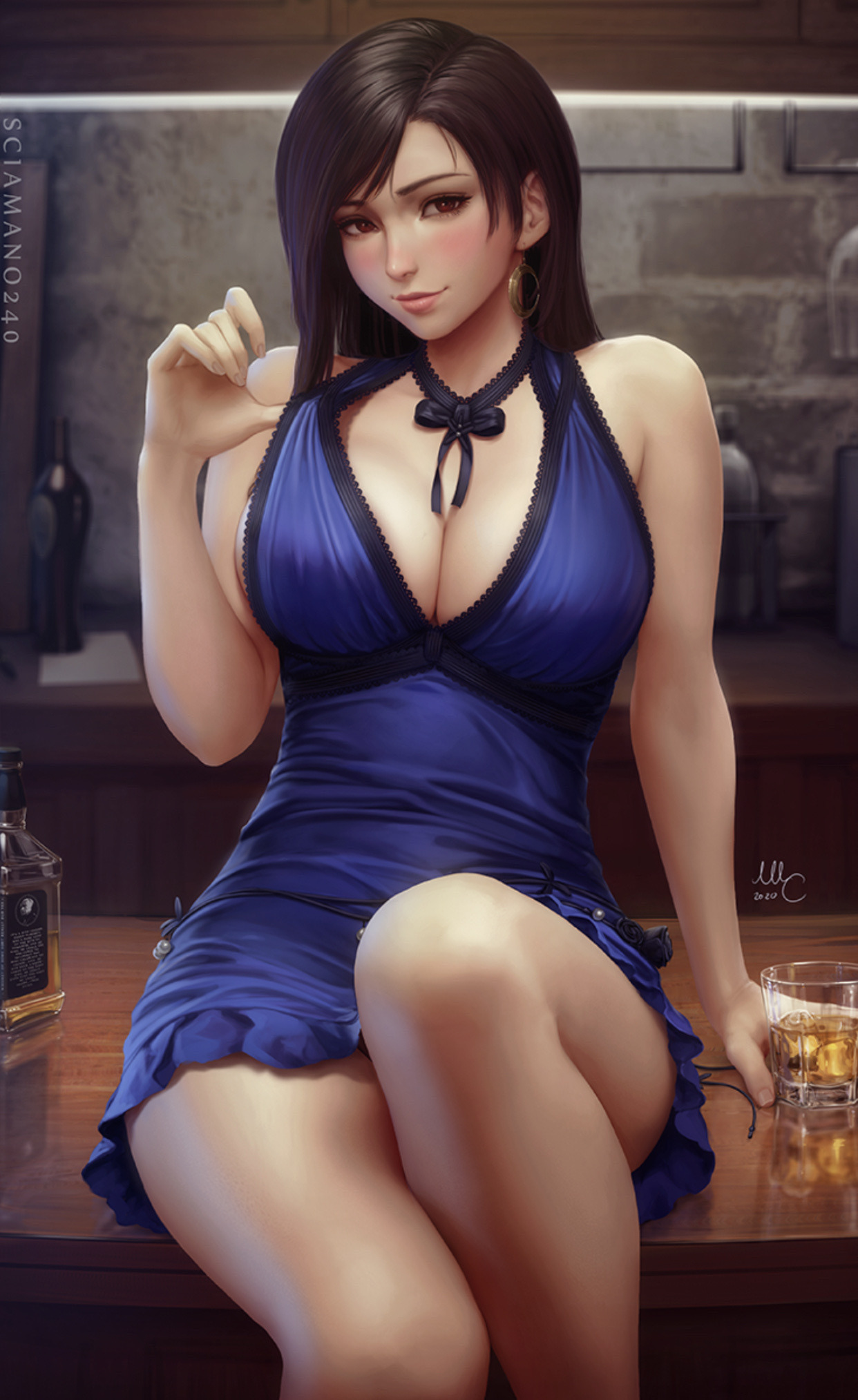 Tifa lockhart - NSFW, Girls, Erotic, Hand-drawn erotica, Tifa lockhart, Sciamano240, Fan art, Games, Final fantasy vii, Longpost, Repeat, Art