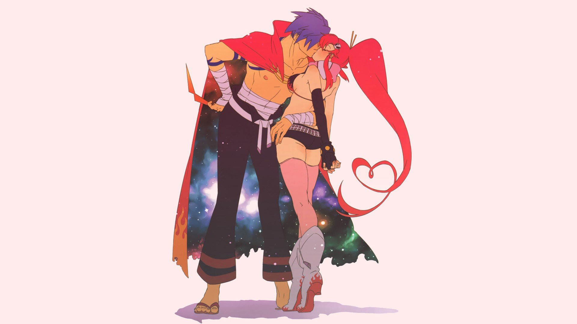 Kiss - Anime art, Anime, Kamina, Yoko Littner, Gurren lagann, Kiss