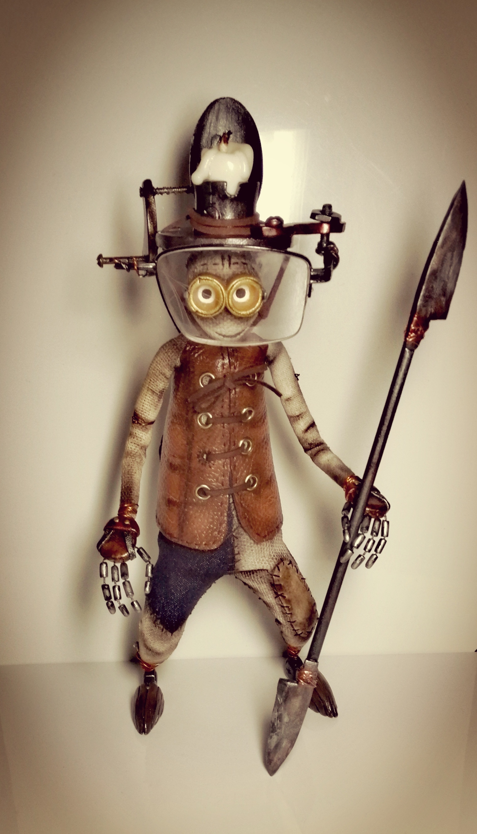 The figure of the second is made in mixed technique - My, Polymer clay, Figurines, Steampunk, Cartoons, Tim Burton, Art, Video, Longpost, Vertical video