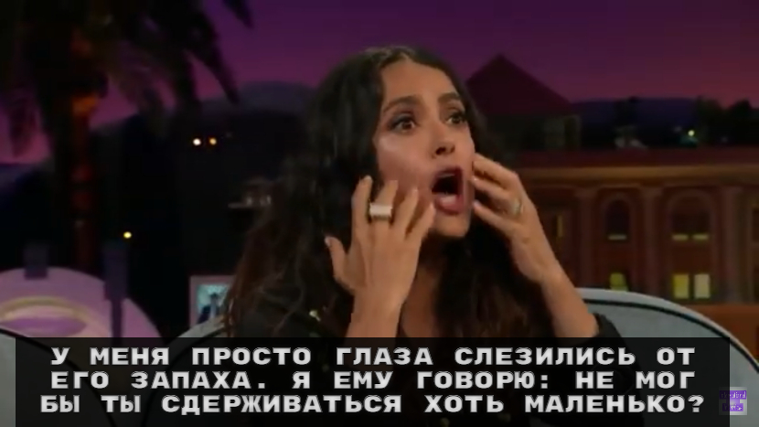 Salma Hayek and dangerous diving - Salma Hayek, Actors and actresses, Celebrities, Storyboard, Diving, Immersion, Interview, James Corden, Humor, Longpost, Scuba diving