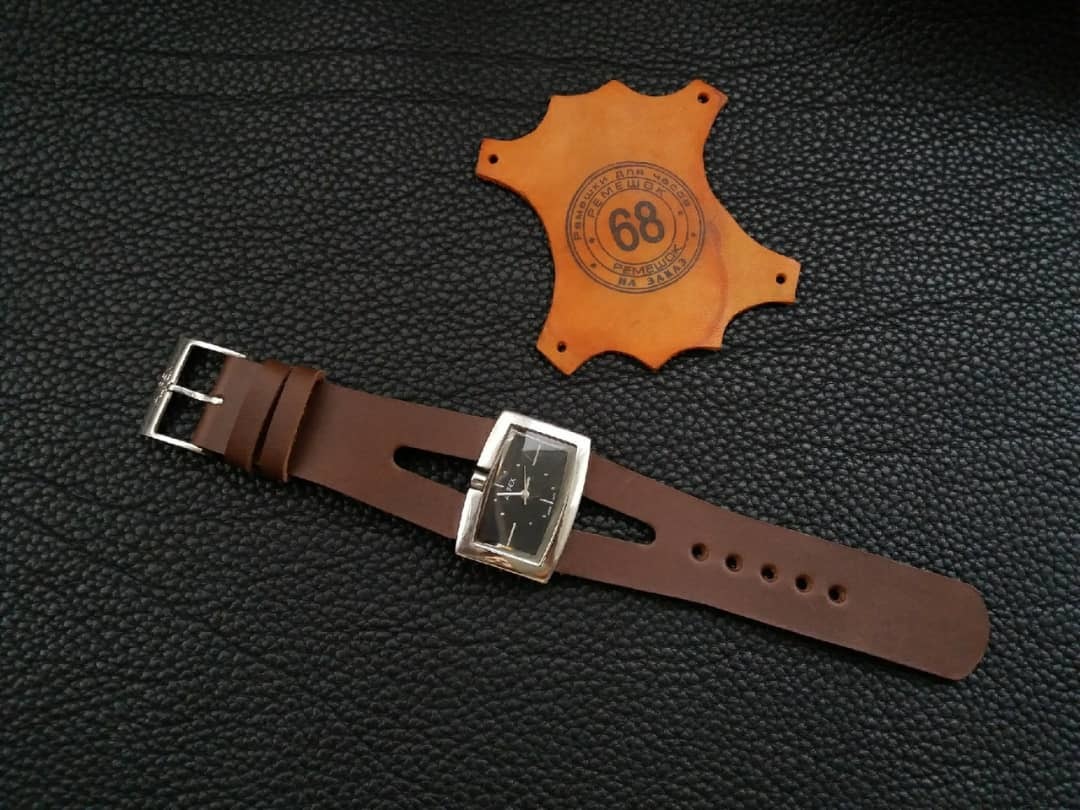 Watchband Alfex 5598-006. Interesting mount - My, Needlework without process, Leather products, With your own hands, Wrist Watch, Clock, Strap, Natural leather, Leather, Handmade, Presents, Womens, Accessories, Longpost