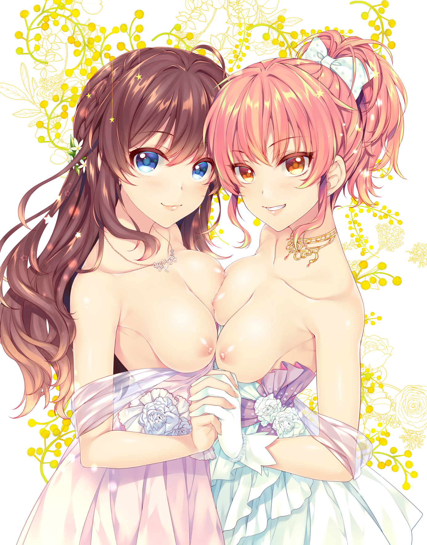 Shiki & Mika - NSFW, Anime, Anime art, The idolmaster, Idolmaster Cinderella Girls, Jougasaki mika, Shiki ichinose, Boobs, Hand-drawn erotica, Erotic, Longpost