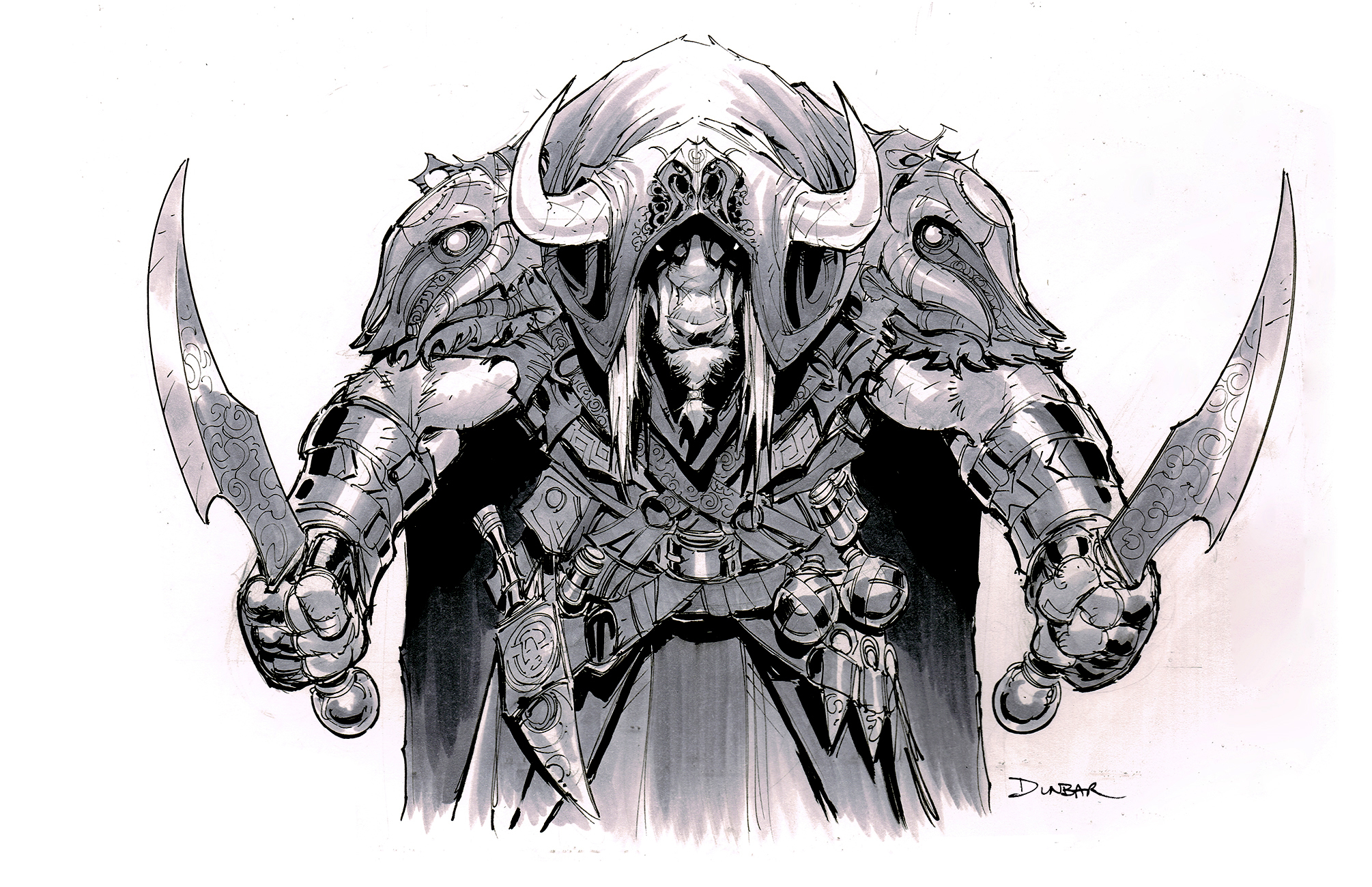 Fantasy Sketches by Max Dunbar - Max Dunbar, Dungeons & dragons, Fantasy, Art, Sketch, Warrior, Elves, Death Knight, Magic: The Gathering, Longpost