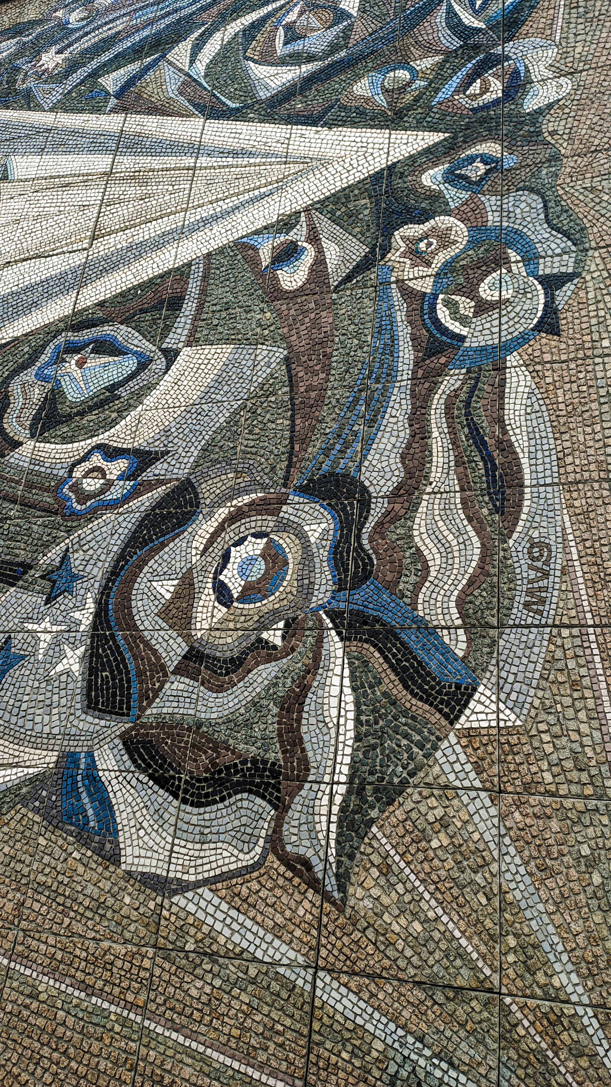 Mosaic panel Conquest of Space - My, Mosaic, Art, Decorative arts, Art criticism, Chelyabinsk, Chelyabinsk region, Space, Yuri Gagarin, Longpost