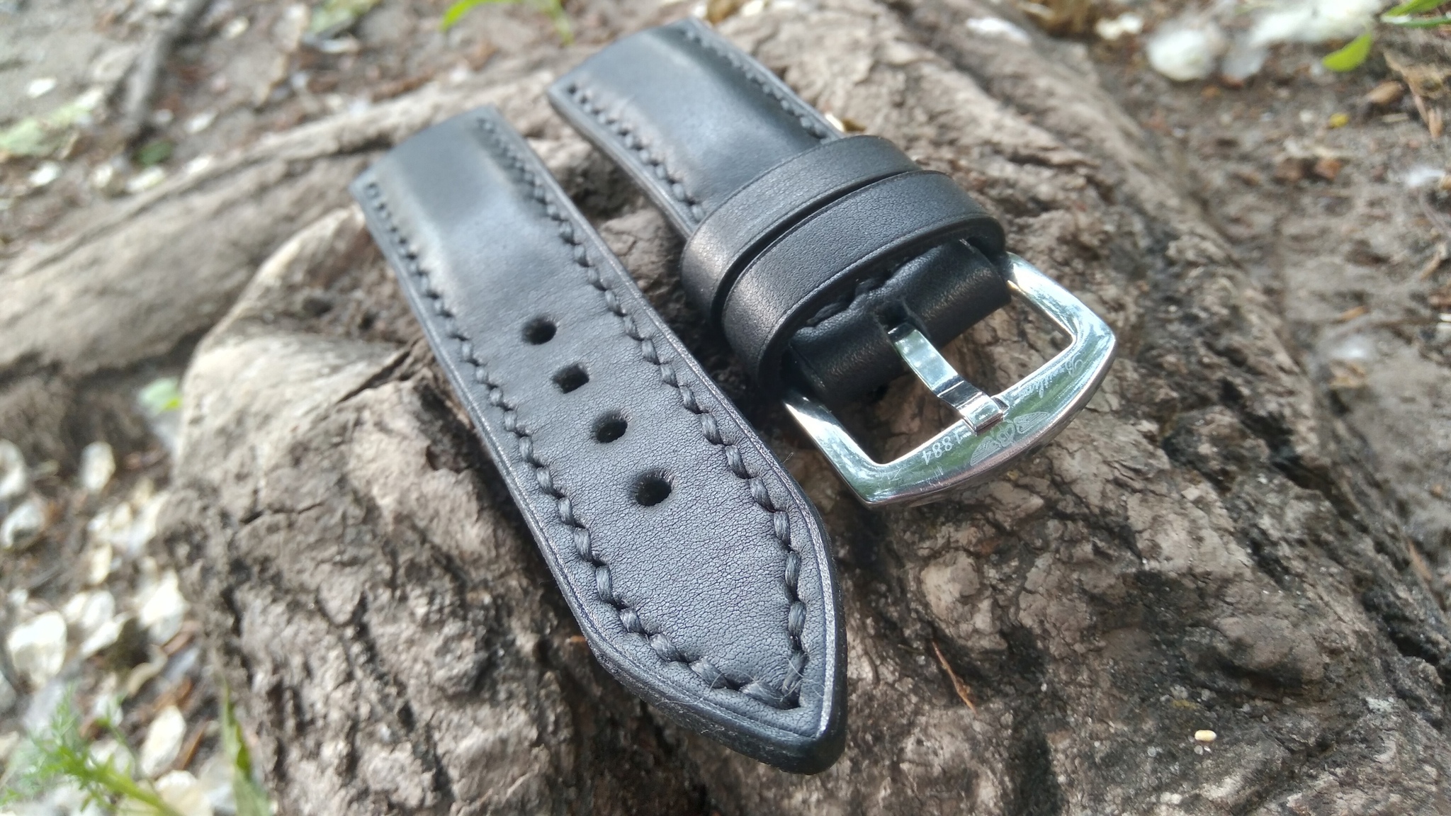 Watch strap 22 mm. Watch strap Fossil. Strap for Orient watches. Breitling watch strap - My, Needlework without process, Leather products, Wrist Watch, Clock, Strap, Natural leather, Presents, Accessories, Male, Handmade, Longpost