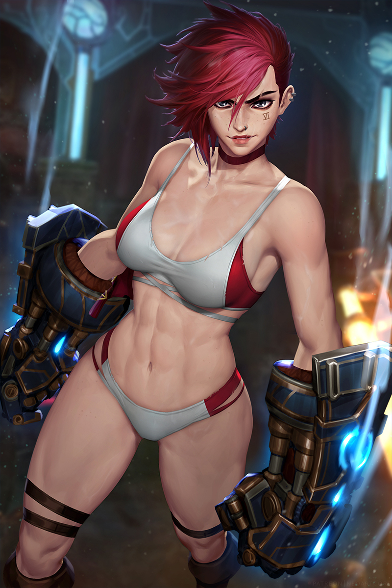 Вай - NSFW, Арт, League of Legends, VI, Neoartcore