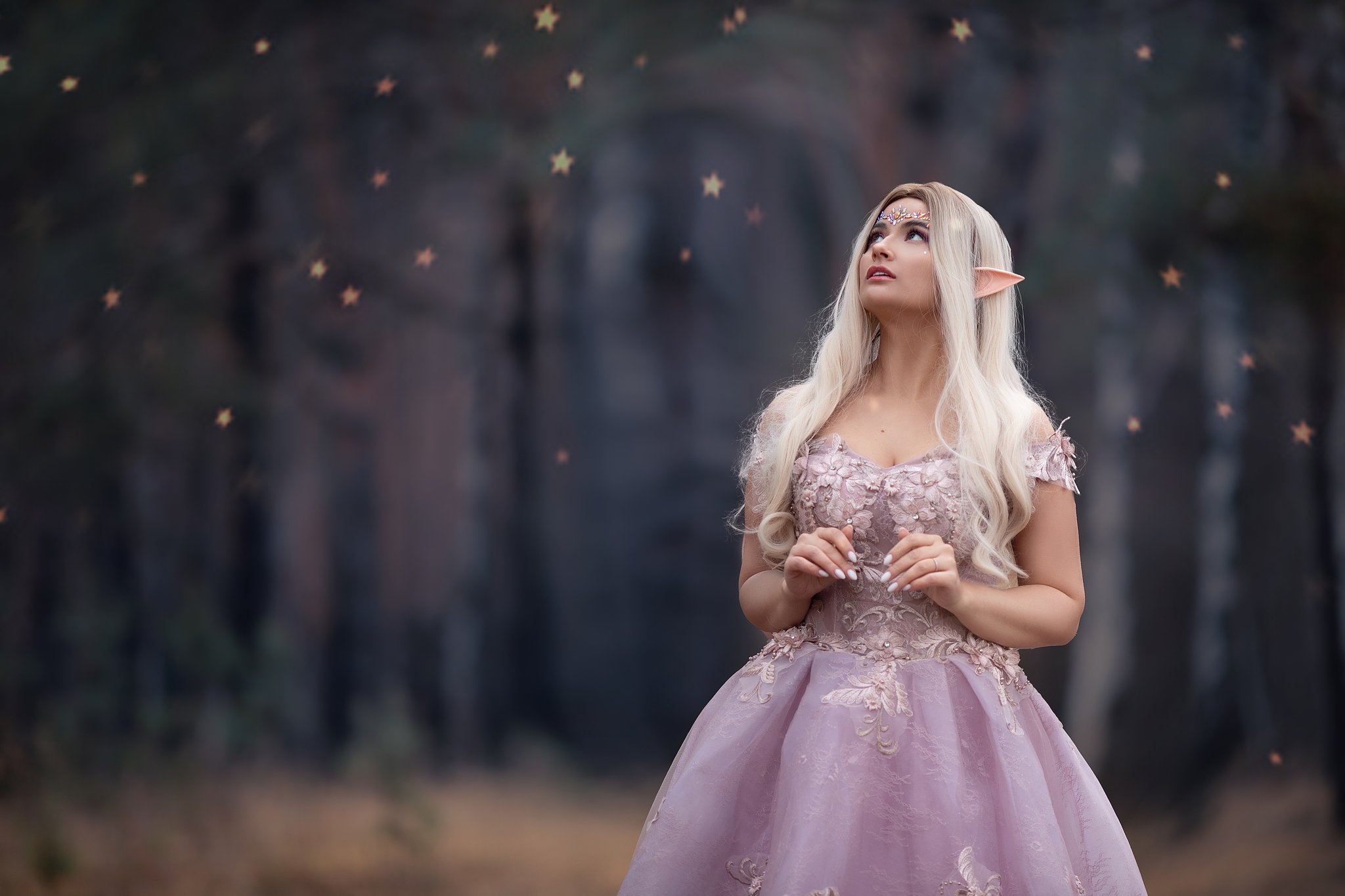 Fabulous mood for the New Year - My, The photo, Fantasy, Women's Fantasy, Elves, Forest, Fashion model, Longpost