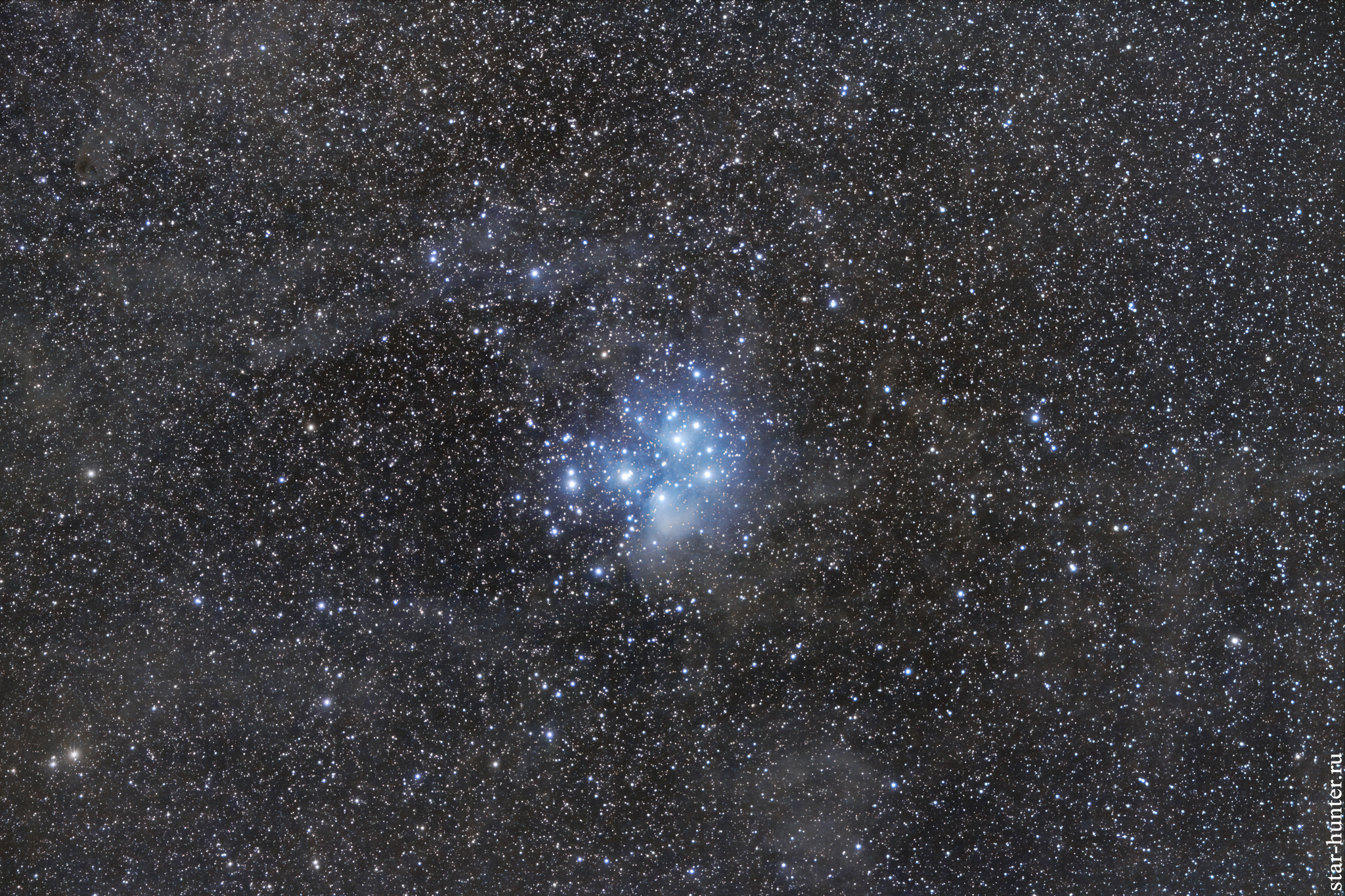 Pleiades Star Cluster, December 6, 2021 - My, Pleiades, Stars, Astrophoto, Astronomy, Space, Starhunter