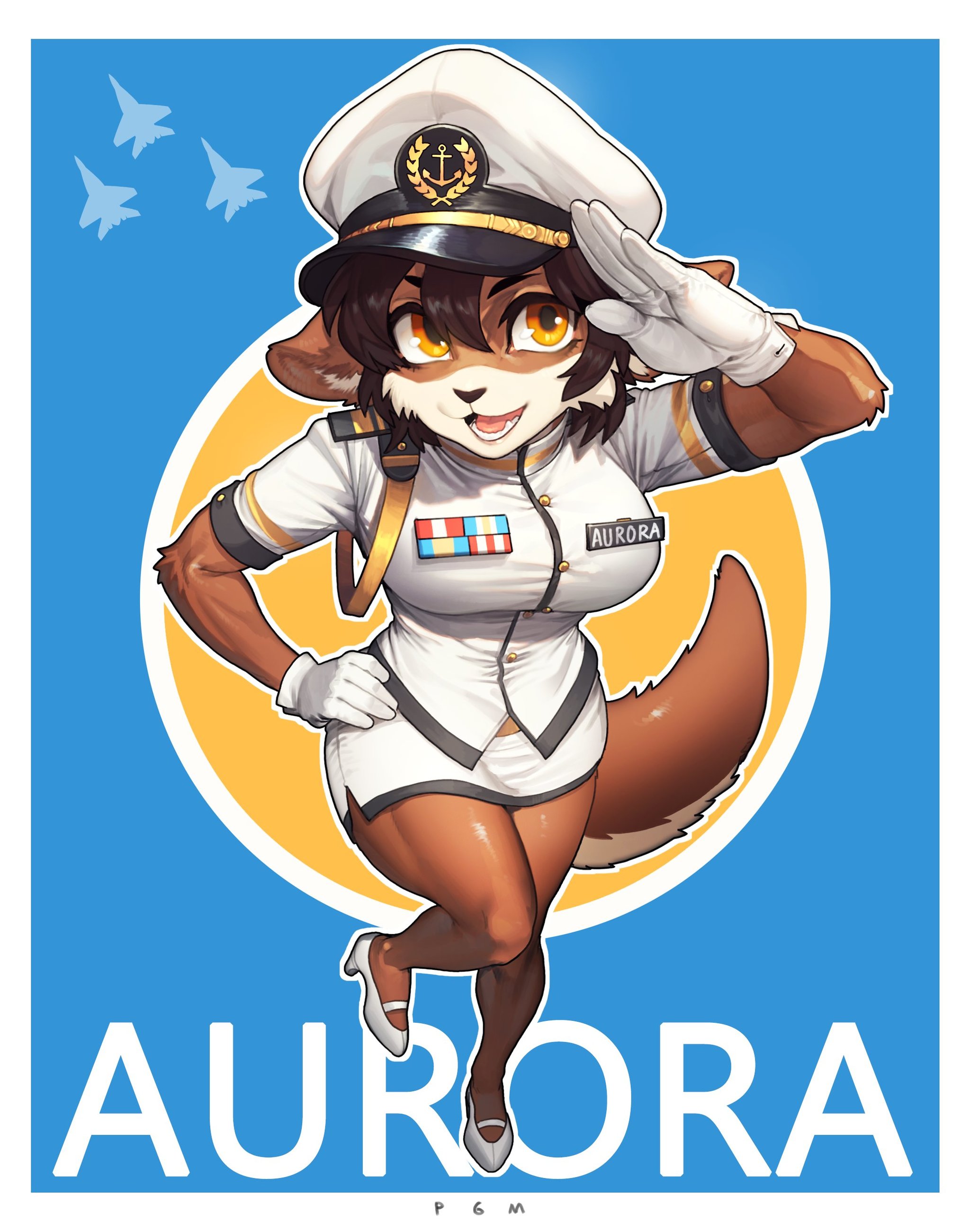 Aurora - Furry, Anthro, Art, Furry canine, Pgm300