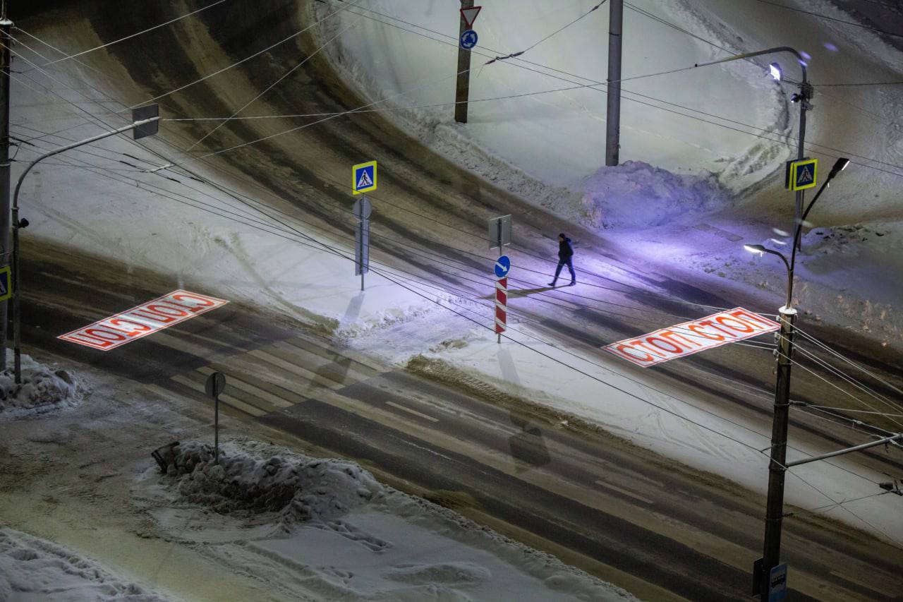 High-tech pedestrian crossings - My, Crosswalk, Technologies, Velikiy Novgorod