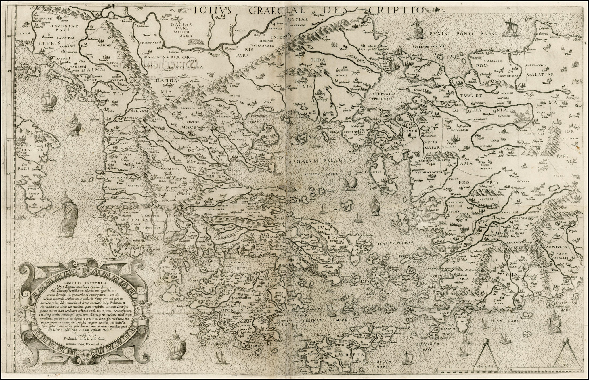 Карта Греции и Турции 1564 года | Пикабу