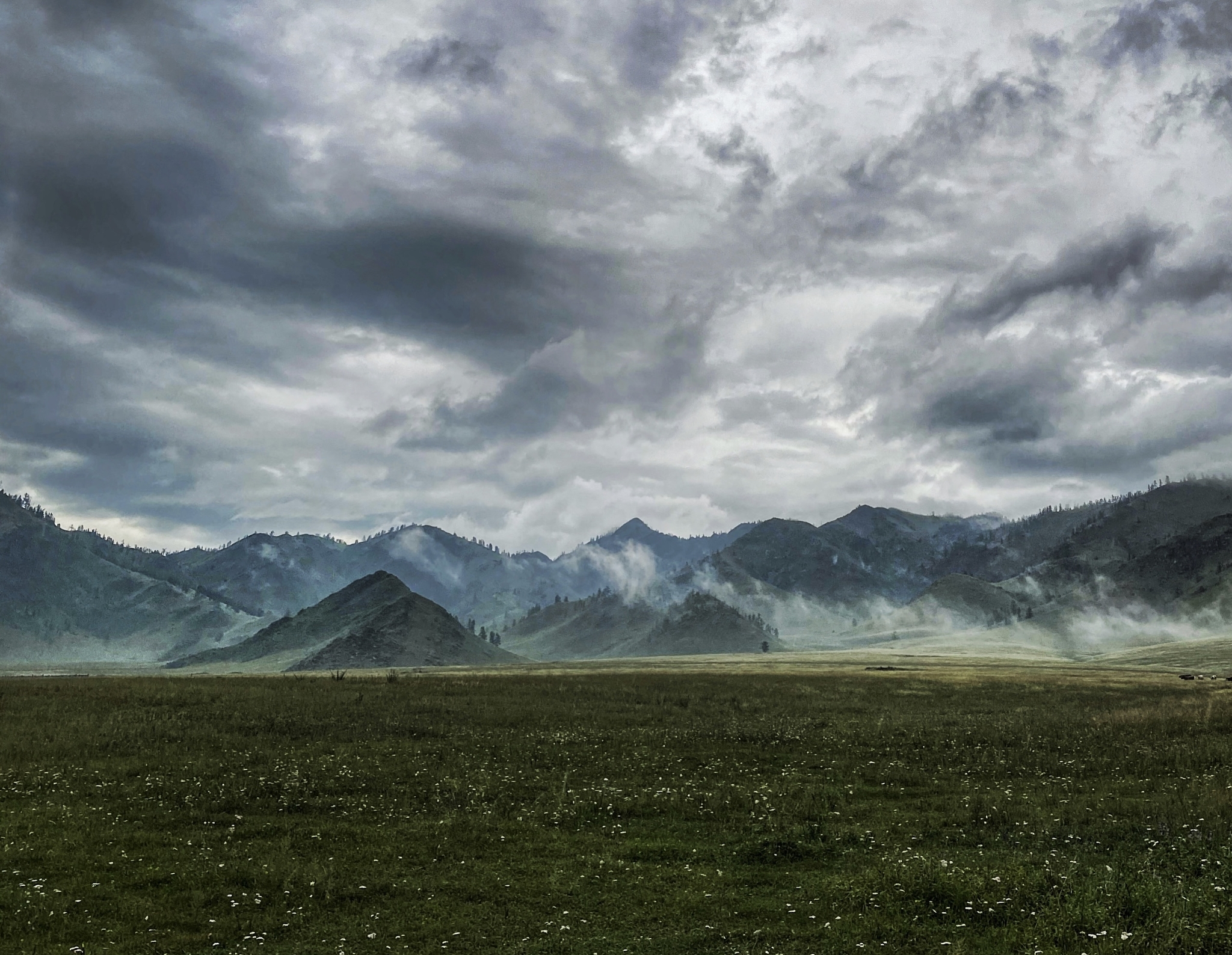 Cloudy - My, The photo, The mountains, Altai Republic, Mobile photography, Snapseed