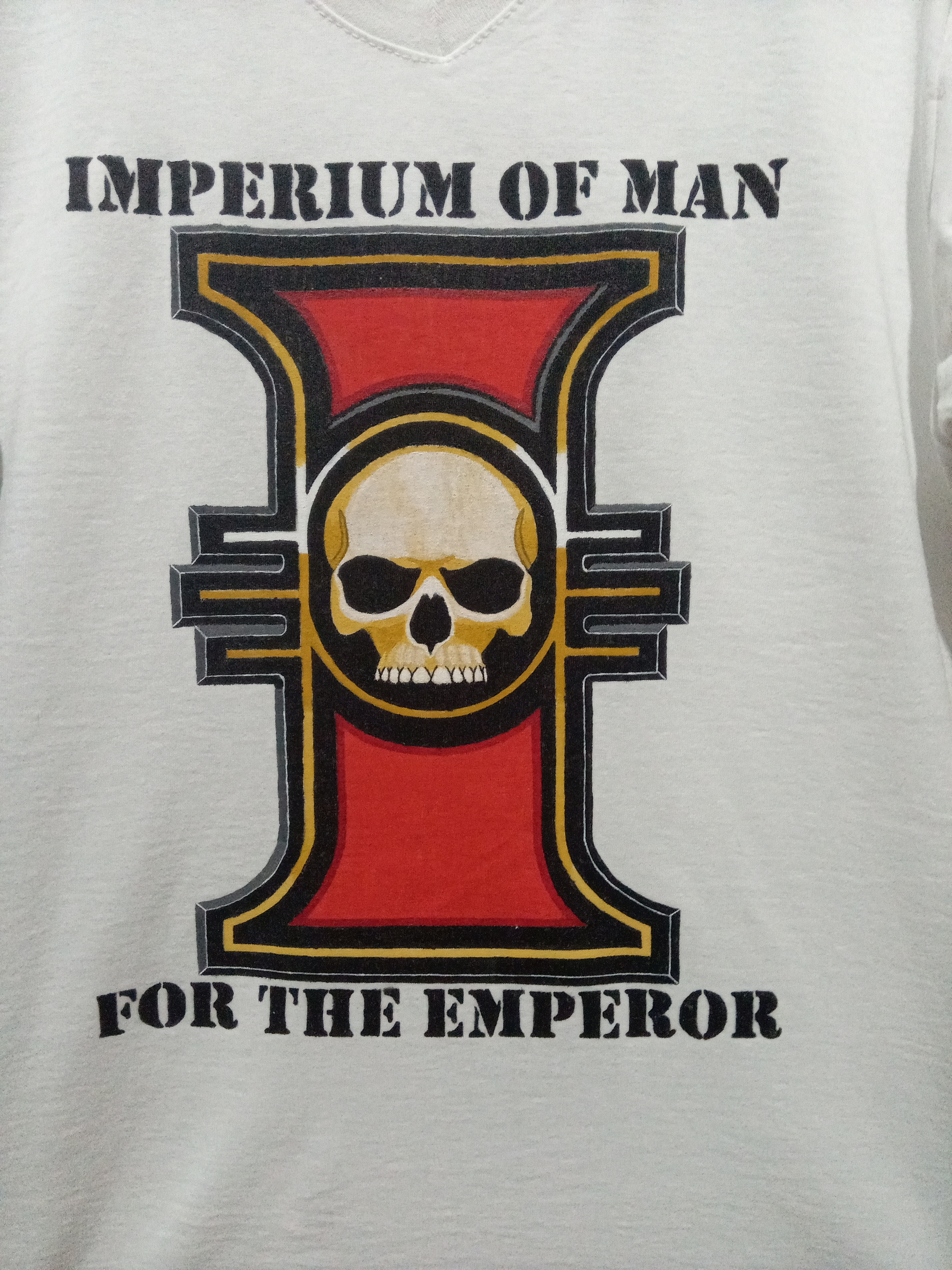 T-shirt painting Warhammer 40,000 - Imperium of man - My, Handmade, Painting on fabric, Warhammer 40k, Needlework without process, Longpost