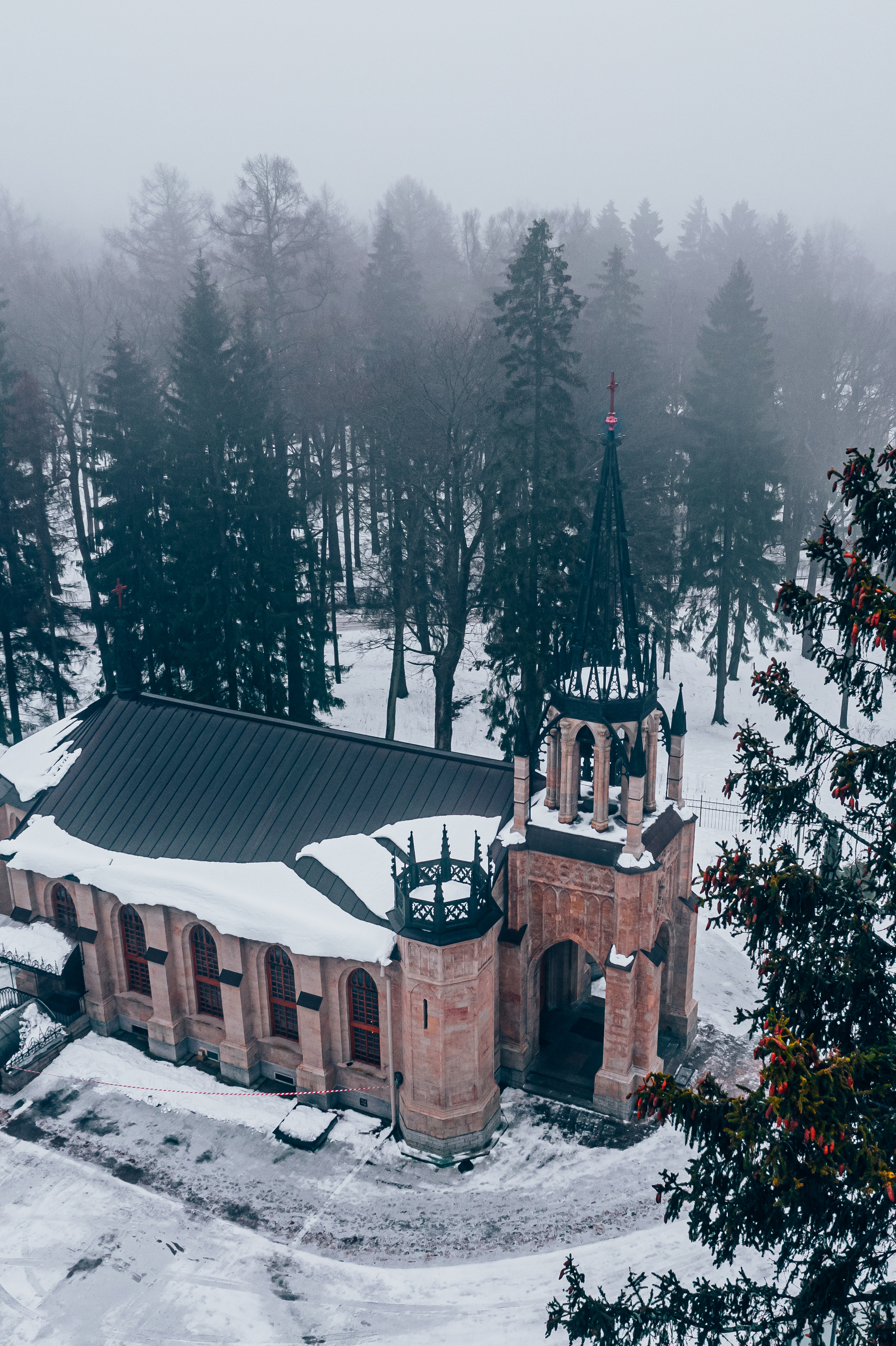 Church of Peter and Paul in Pargolovo - My, Pargolovo, Shuvalovsky Park, Aerial photography, The photo, Saint Petersburg, Longpost