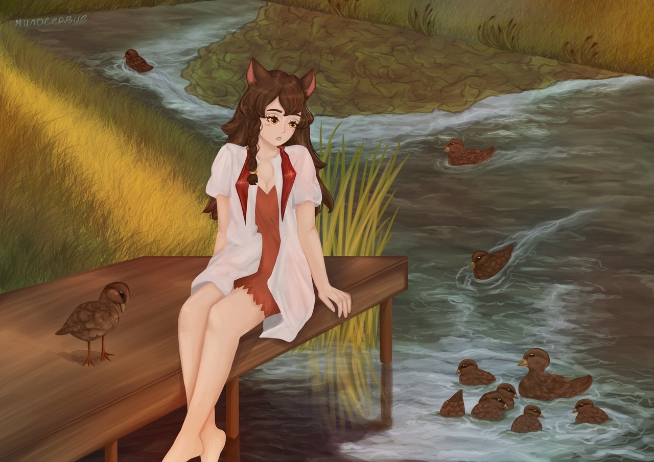 Julia. Art from the artist Ksenia Miloserdova - Endless summer, Visual novel, Julia, Yuvao-Tian, Camp owlet, Art, Fan art