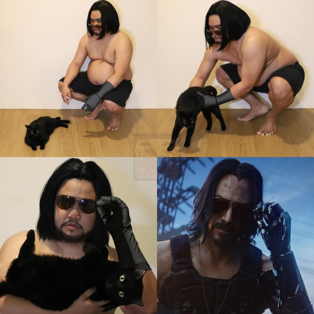 Lowcost cosplay - Lowcost cosplay, Косплей, Азиаты, Cyberpunk 2077, Джонни Сильверхенд