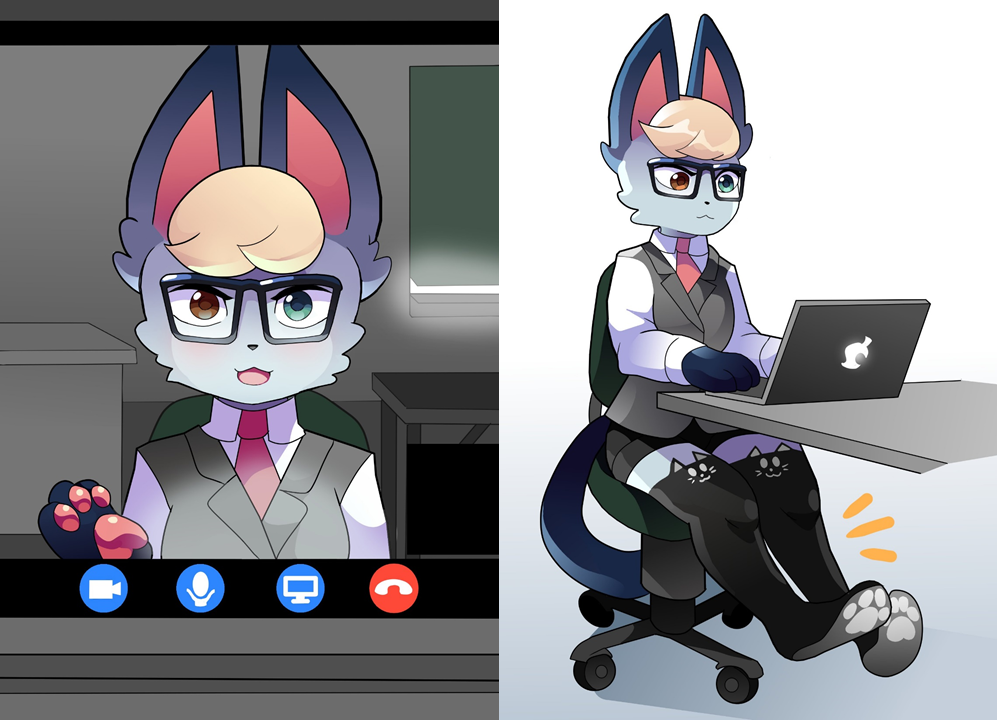 The programmer works at home - Furry, Furry art, Animal crossing, Raymond (Animal Crossing), Furry trap