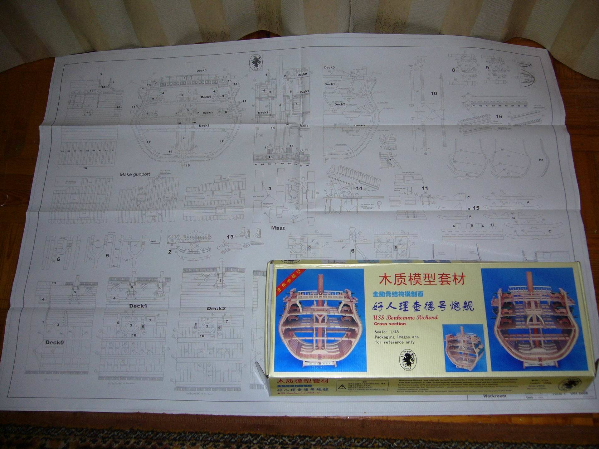 Cross-section of the frigate Bonhomme Richard. Chinese whale - My, Ship modeling, Woodworking, Modeling, Longpost