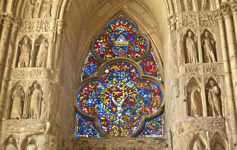 Reims, France (Champagne-Ardenne region). Part one - My, Travels, France, Reims, The cathedral, Architecture, The photo, Joan of Arc, Stained glass, Longpost