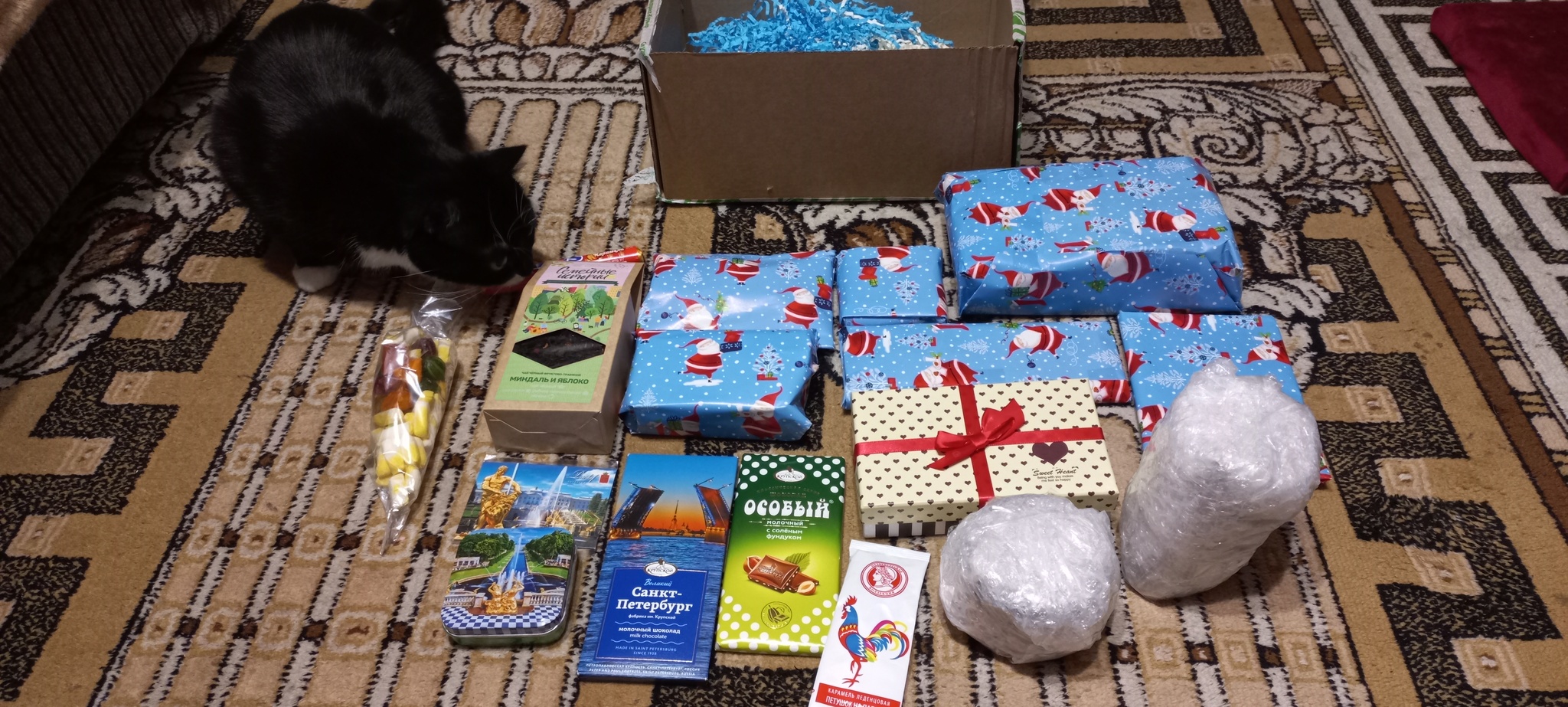 ADM from Peterhof to Baranovichi - My, Secret Santa, Gift exchange, Gift exchange report, cat, Longpost