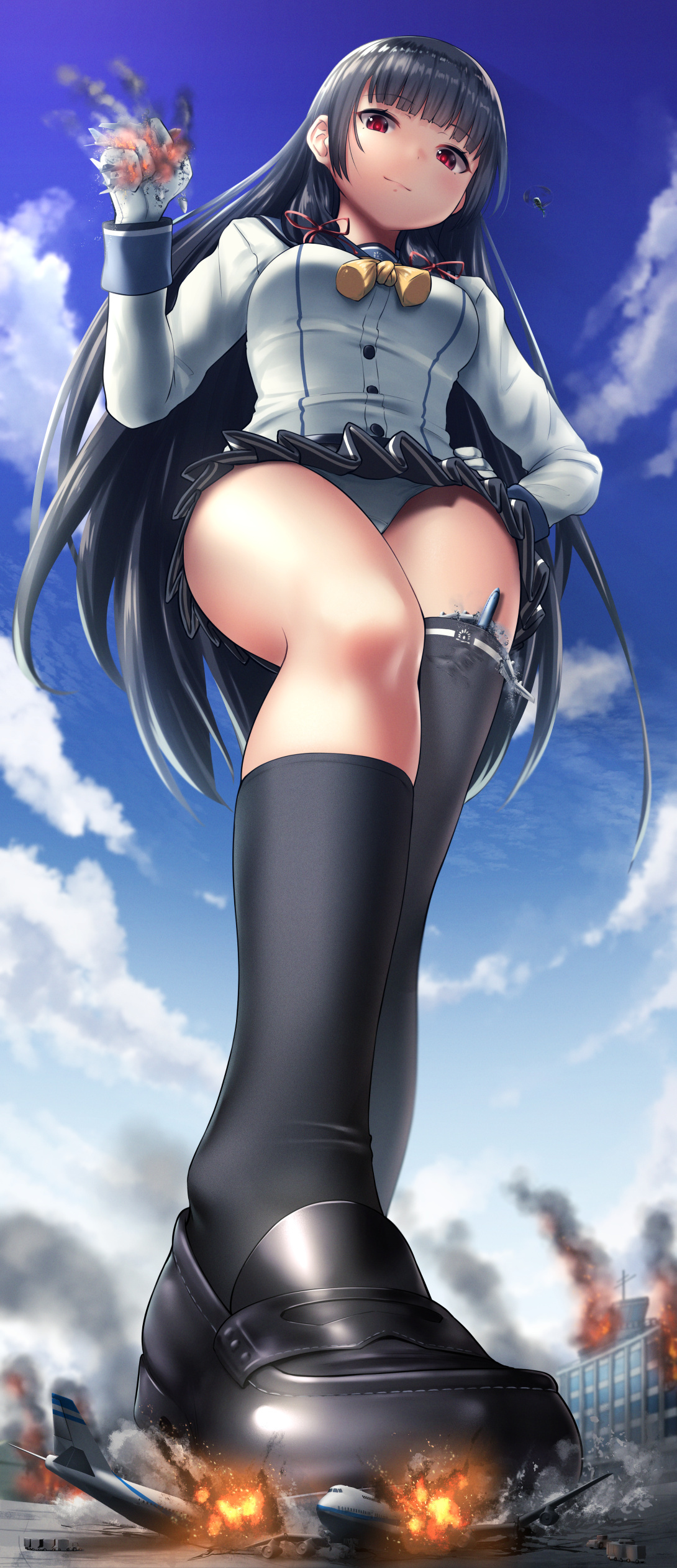 Giant - NSFW, Isokaze, Kantai collection, Anime art, Anime, Art, Pantsu, Longpost