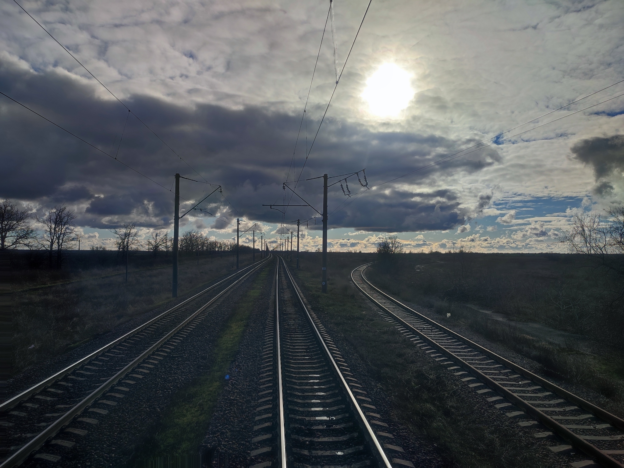 Clouds - My, Railway, Nature, Clouds