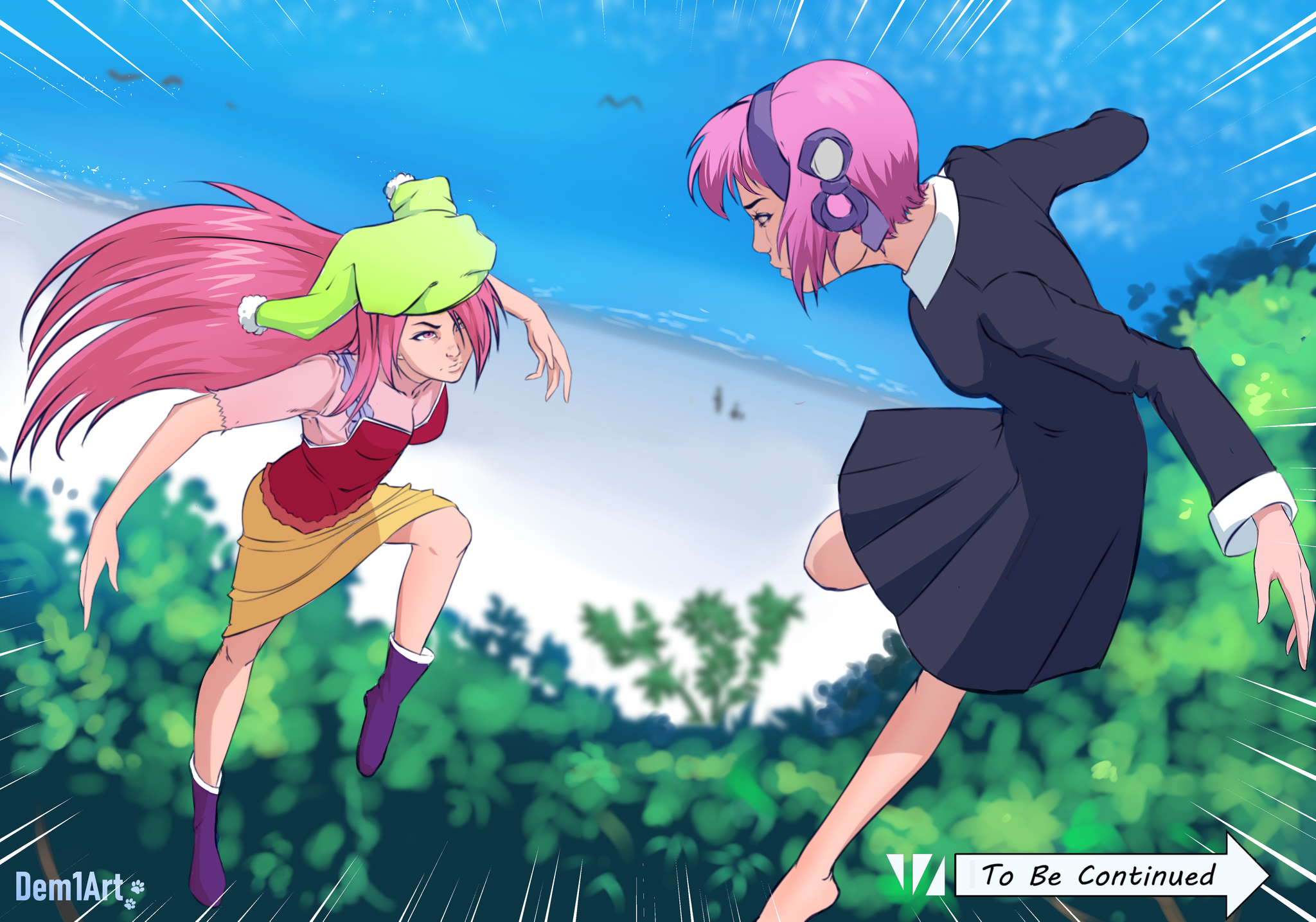 Elfen Lied - Lucy vs. Nana(redraw) | Пикабу