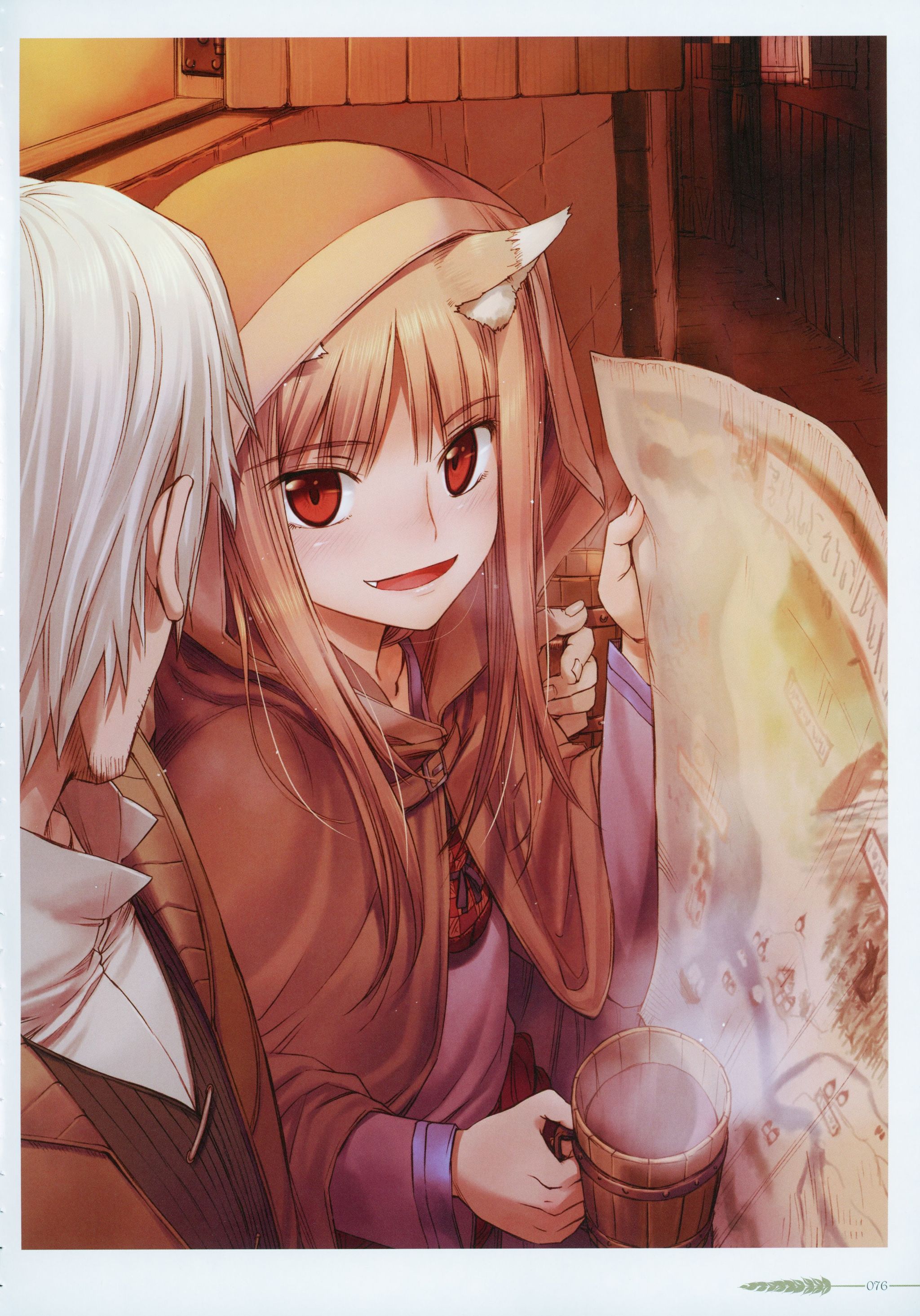 Холо и компания - Anime Art, Аниме, Horo Holo, Kraft Lawrence, Tote Col, Волчица и пряности, Dobucu, Animal Ears, Длиннопост, Elsa Schtingheim