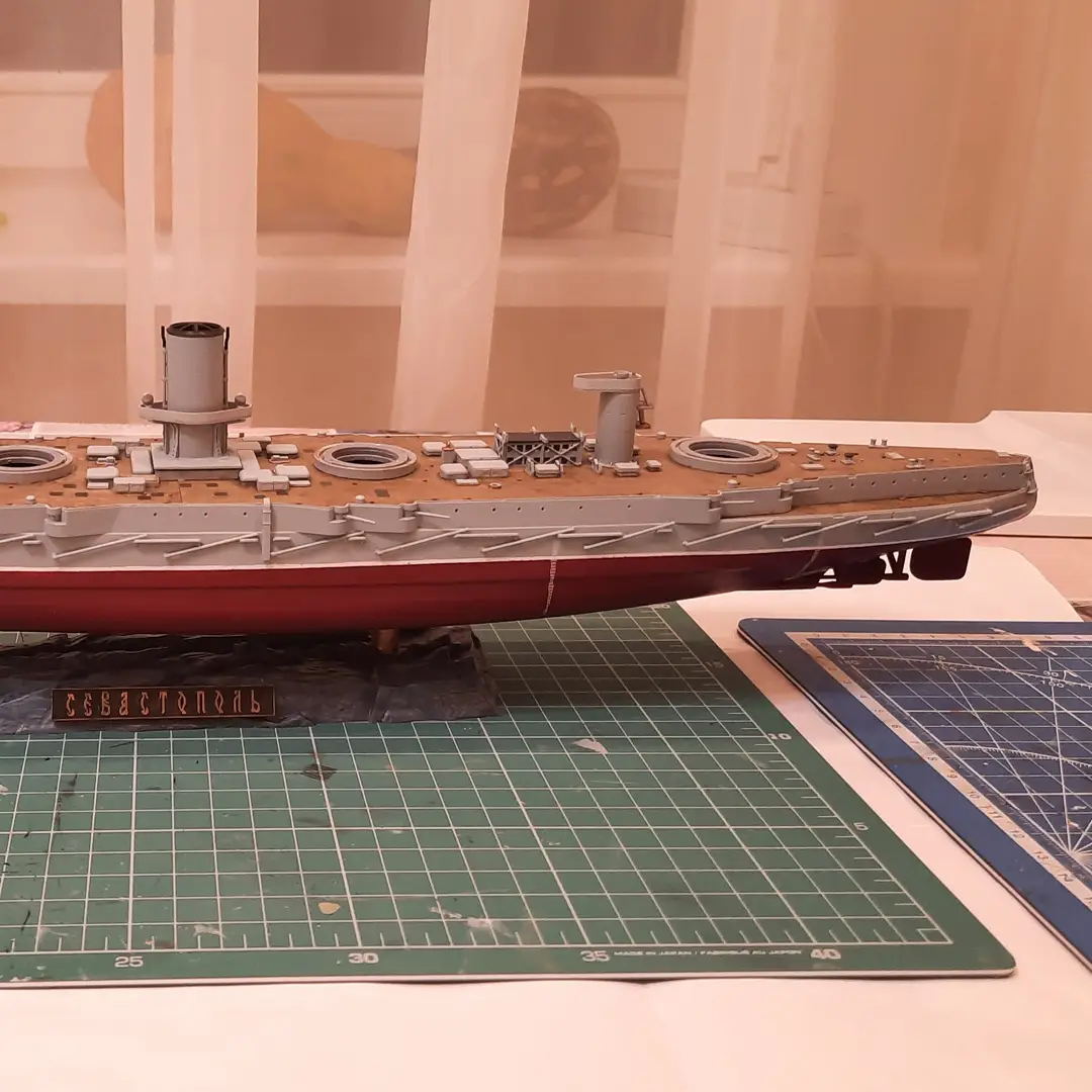 Sevastopol 1/350 from zvezda - My, Stand modeling, Russian fleet, Longpost