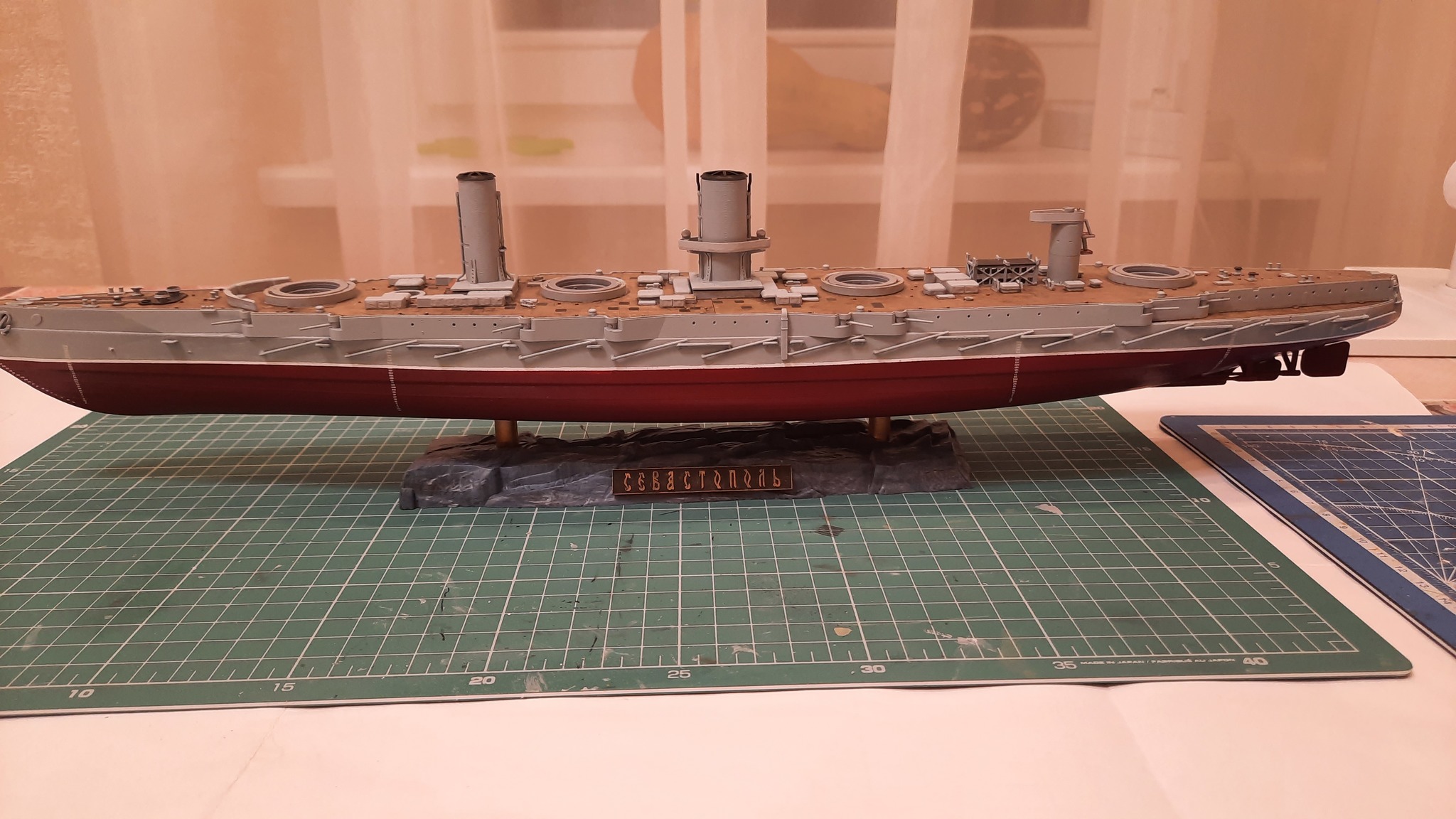 Sevastopol 1/350 from zvezda - My, Stand modeling, Russian fleet, Longpost