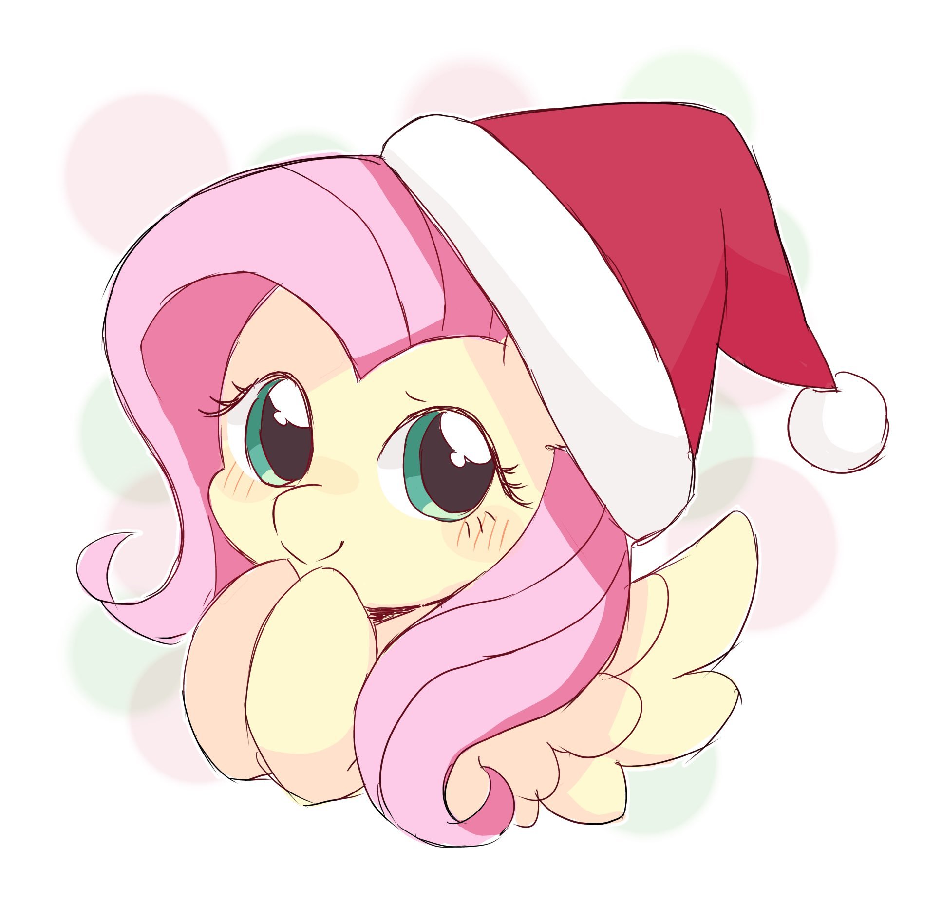 Festive Flatty - My little pony, Fluttershy, PonyArt, Ginmaruxx