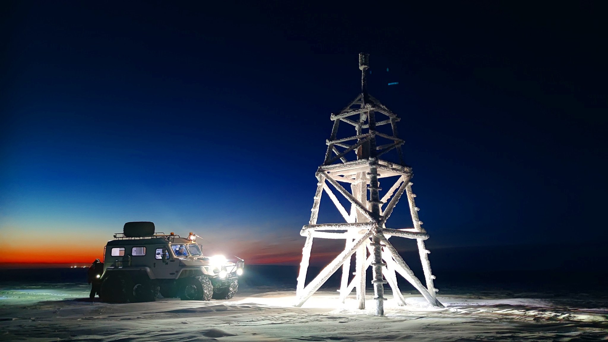 Another piece of the gloomy Arctic - My, Arctic, North, Far North, Anabar district, Photo on sneaker, Snow, Ice, All-terrain vehicle, Arctic, Trekol, Geodesy, Longpost