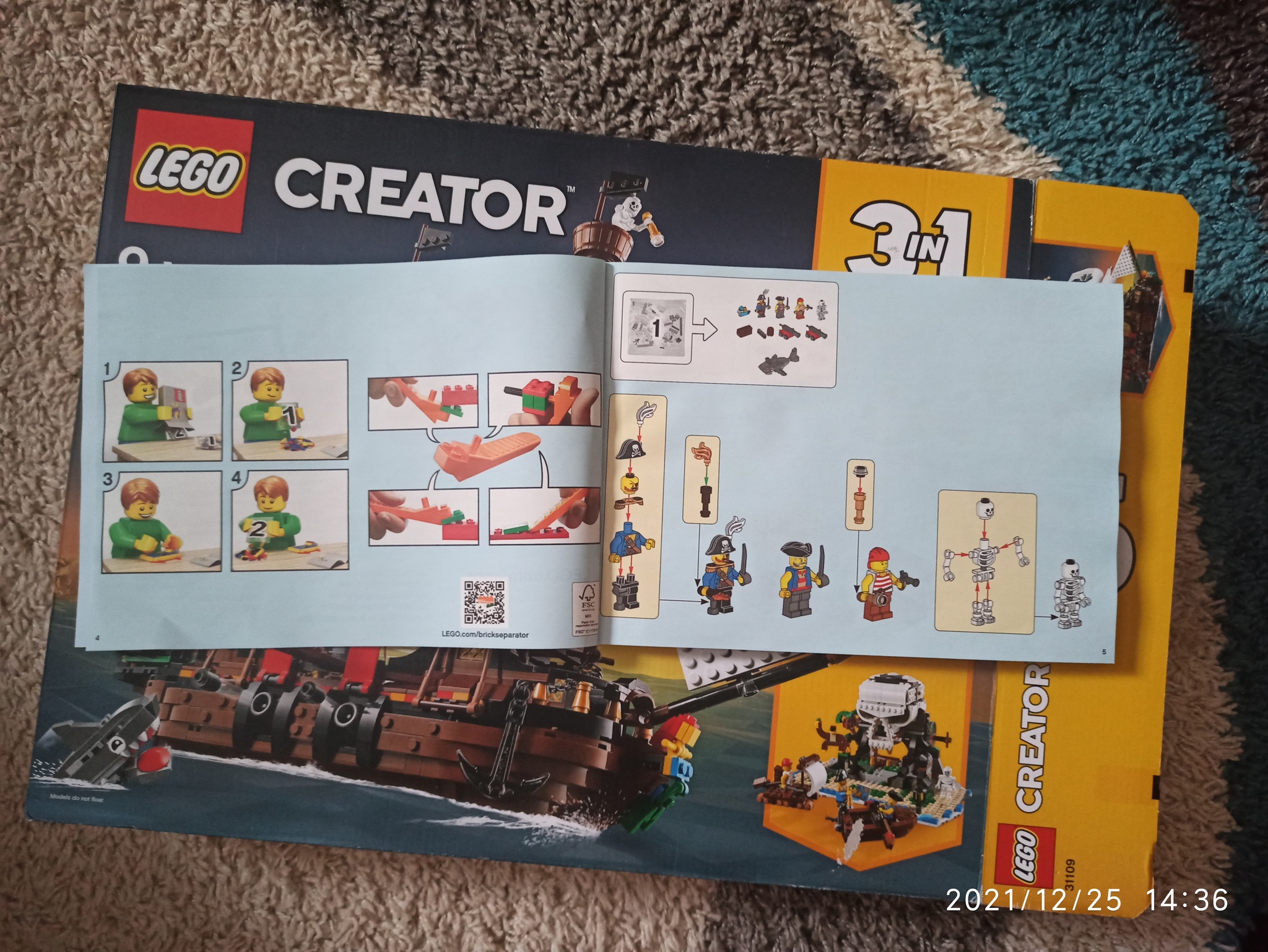 Pirates' ship - My, Lego, Pirates, Creator, Constructor, Presents, Longpost