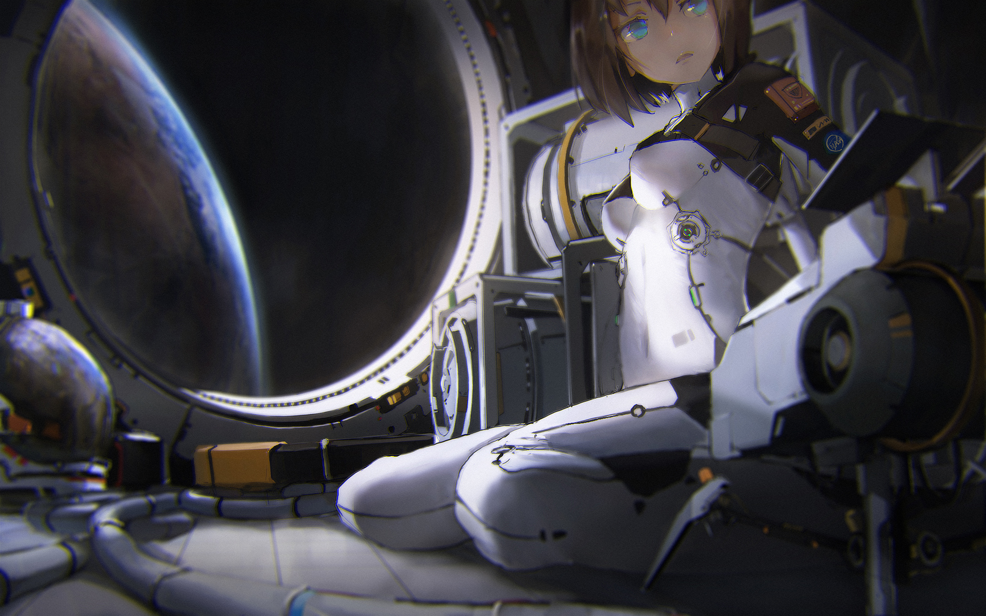 AstroGirls - Anime art, Anime original, Anime, Space, Spacesuit, Boobs, 2D, 3D, Longpost, Novelance