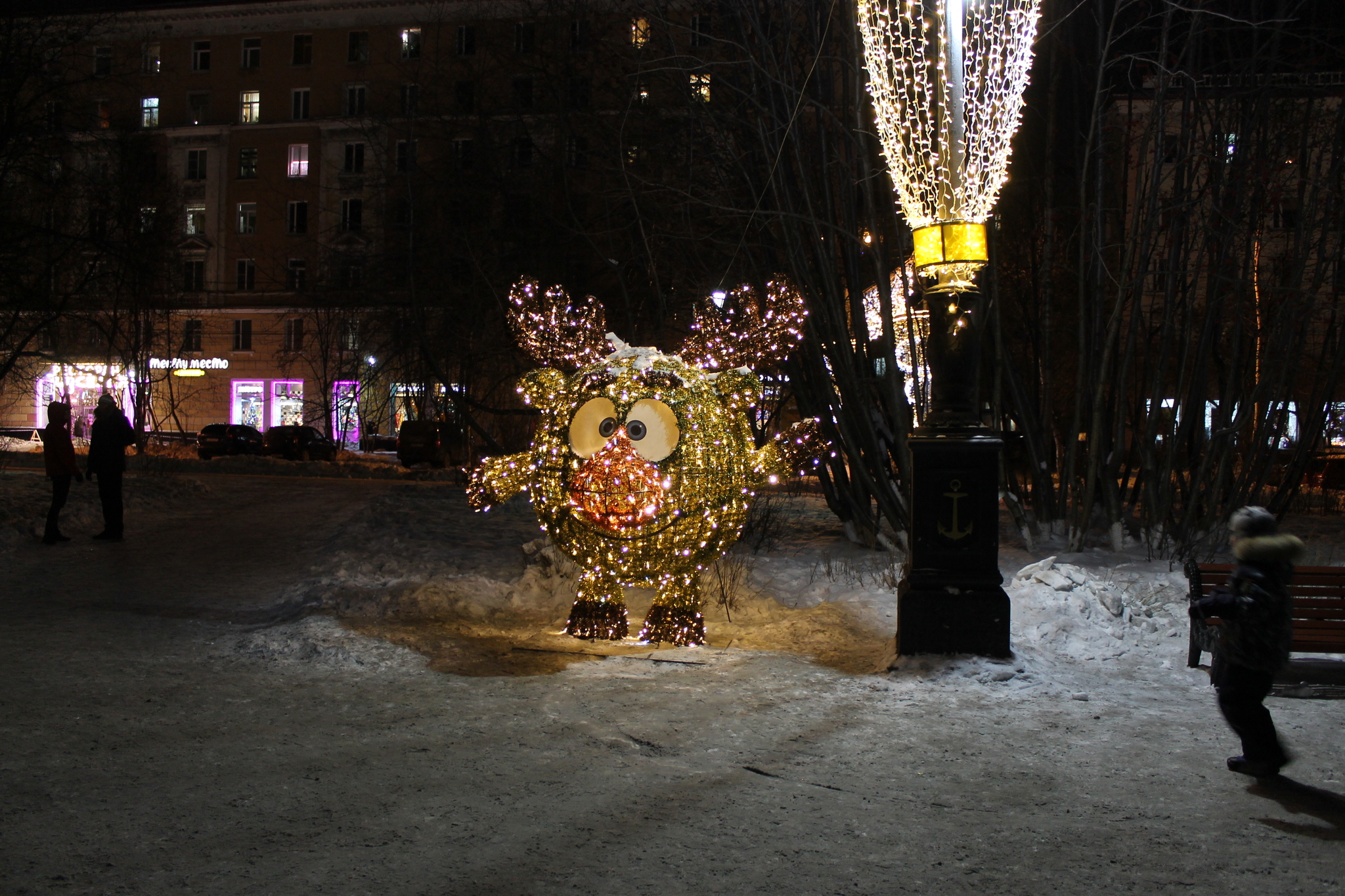 New Year's Murmansk - 2022 - My, Kola Peninsula, North, Story, Town, Holidays, New Year, Illuminations, Lights, Decoration, Garland, Art, Mood, Winter, Christmas, Murmansk, sights, Longpost