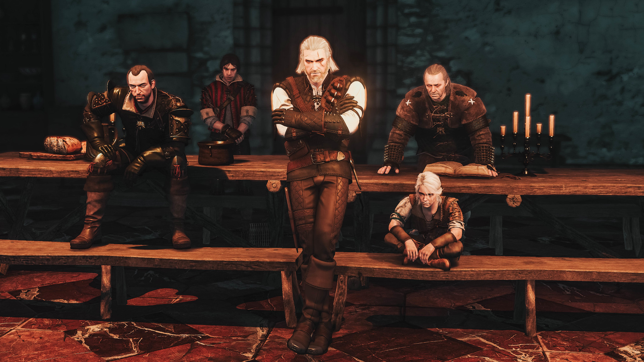 The witchers and the witcher - My, Witcher, The Witcher 3: Wild Hunt, Ciri, Geralt of Rivia, Vesemir, Lambert, Eskel