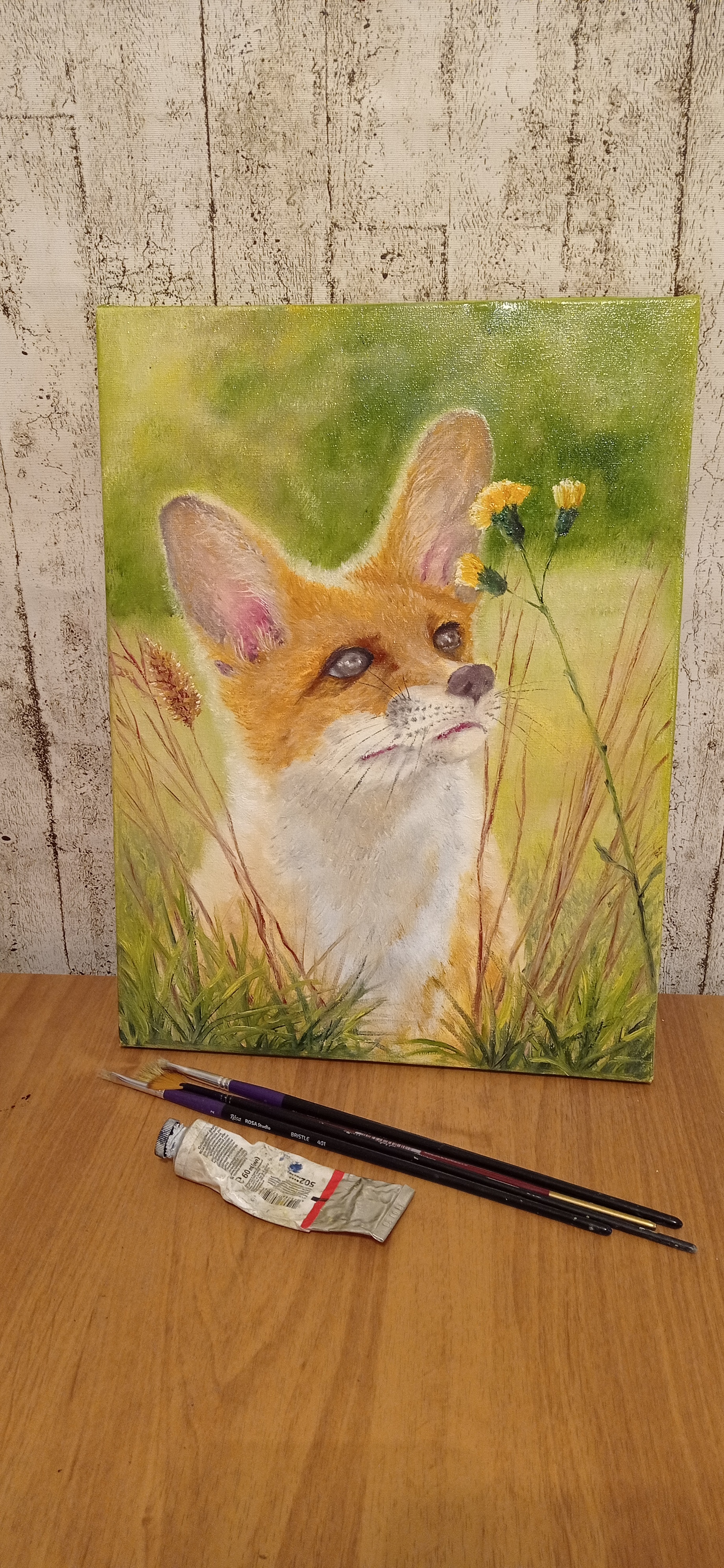 Oil painting. Fox - My, Oil painting, Artist, Painting, Longpost