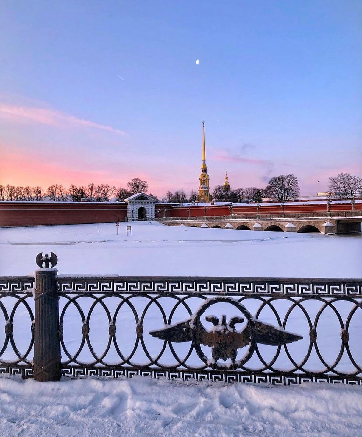 Прогулка у Заячьего острова. Санкт-Петербург - Заячий остров, Петропавловская крепость, Троицкий мост, Нева, Санкт-Петербург, Зима, Снег, Длиннопост