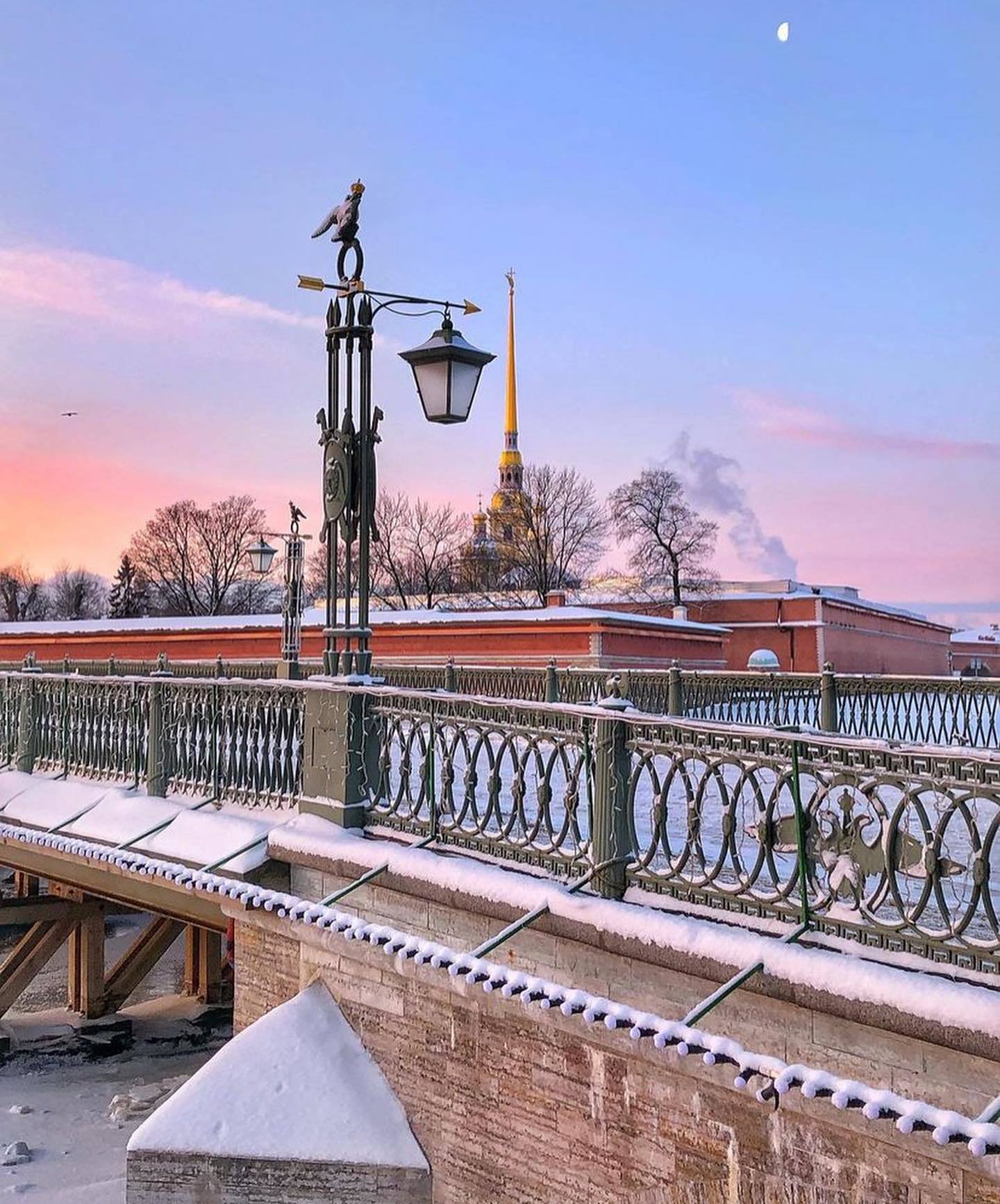 Прогулка у Заячьего острова. Санкт-Петербург - Заячий остров, Петропавловская крепость, Троицкий мост, Нева, Санкт-Петербург, Зима, Снег, Длиннопост