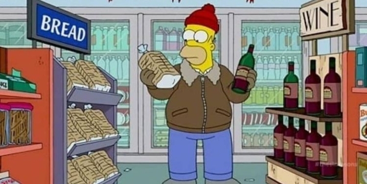 New Year's shopping is coming soon - Humor, Picture with text, The Simpsons, New Year, Wine