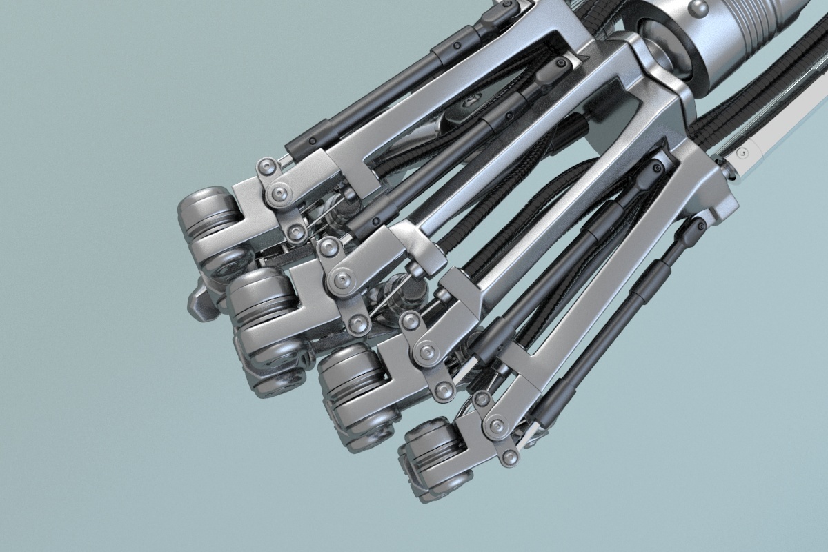 Terminator t-800 Arm 3D model - My, 3D modeling, Terminator 2: Judgment Day, 3D, Cyberpunk, Blender, Computer graphics, 3D printer, 3D печать, Longpost