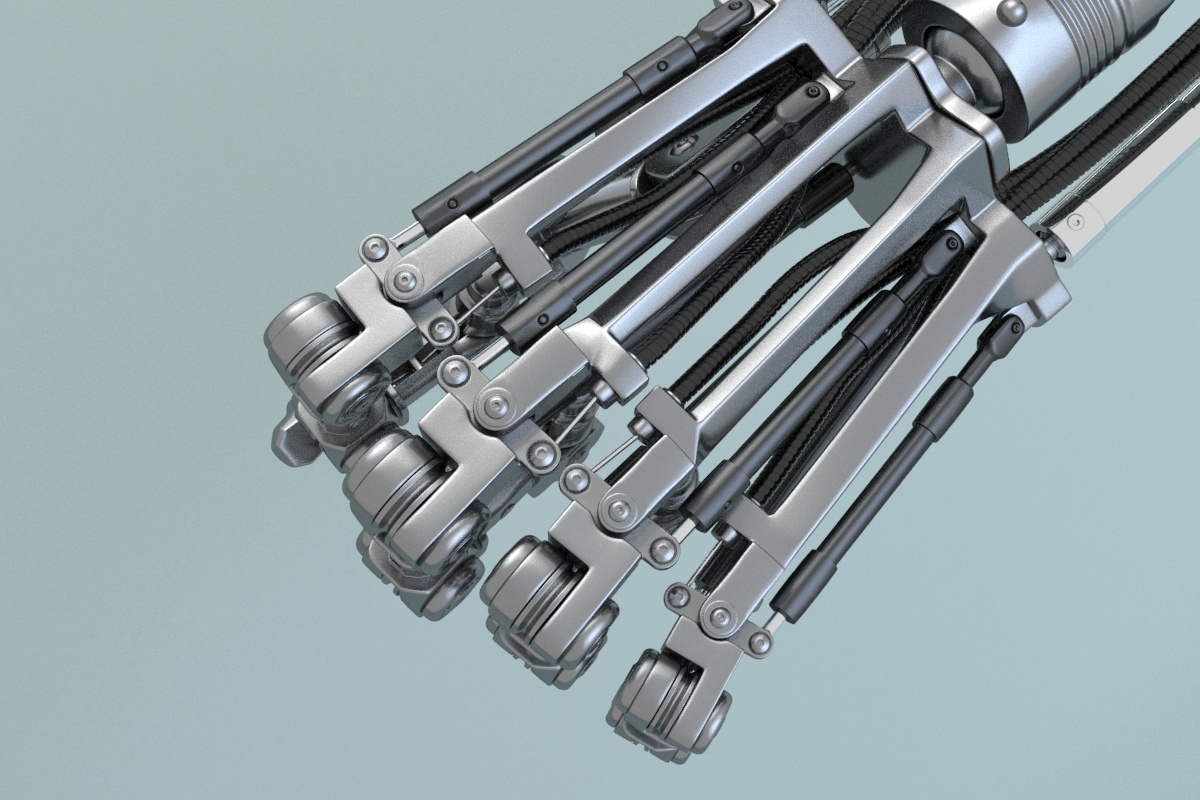 Terminator t-800 Arm 3D model - My, 3D modeling, Terminator 2: Judgment Day, 3D, Cyberpunk, Blender, Computer graphics, 3D printer, 3D печать, Longpost