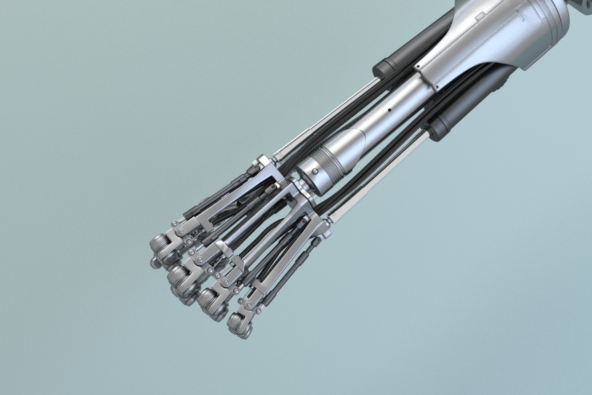 Terminator t-800 Arm 3D model - My, 3D modeling, Terminator 2: Judgment Day, 3D, Cyberpunk, Blender, Computer graphics, 3D printer, 3D печать, Longpost