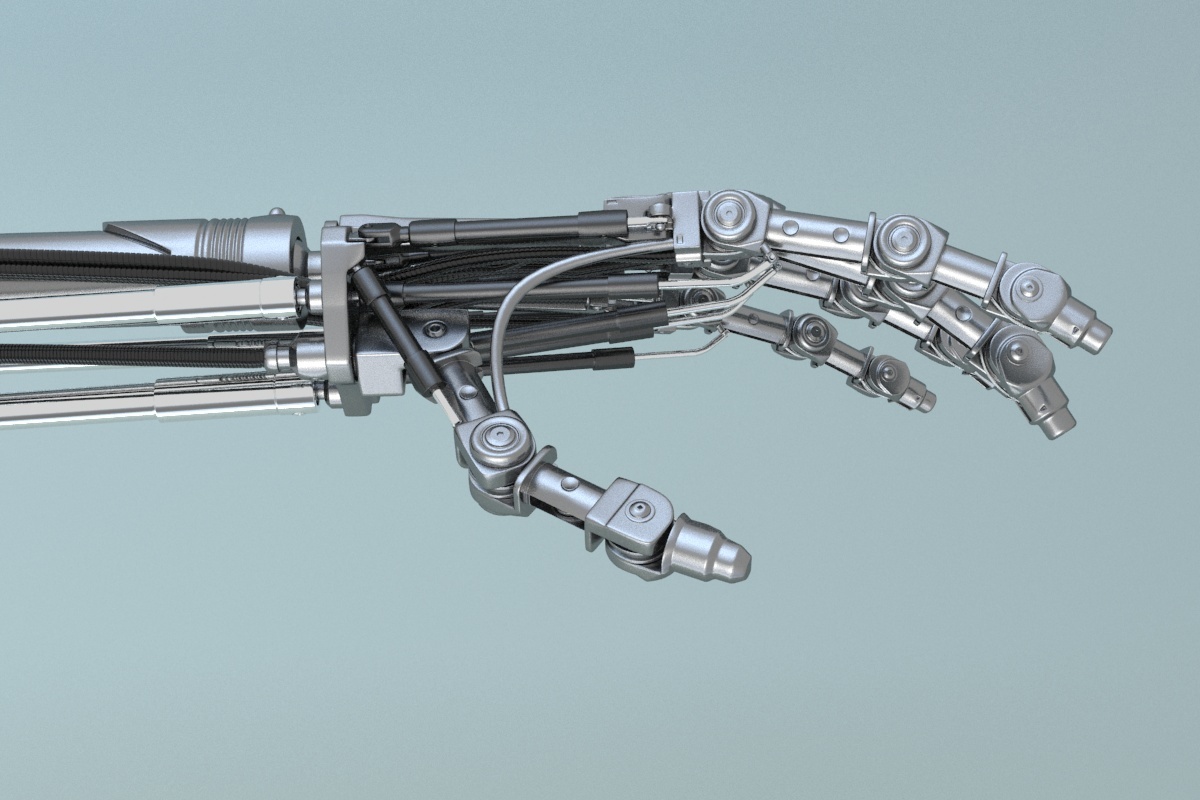 Terminator t-800 Arm 3D model - My, 3D modeling, Terminator 2: Judgment Day, 3D, Cyberpunk, Blender, Computer graphics, 3D printer, 3D печать, Longpost