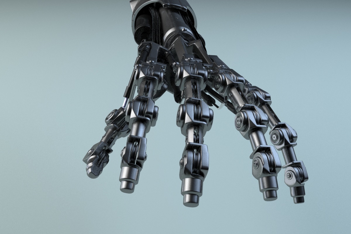 Terminator t-800 Arm 3D model - My, 3D modeling, Terminator 2: Judgment Day, 3D, Cyberpunk, Blender, Computer graphics, 3D printer, 3D печать, Longpost