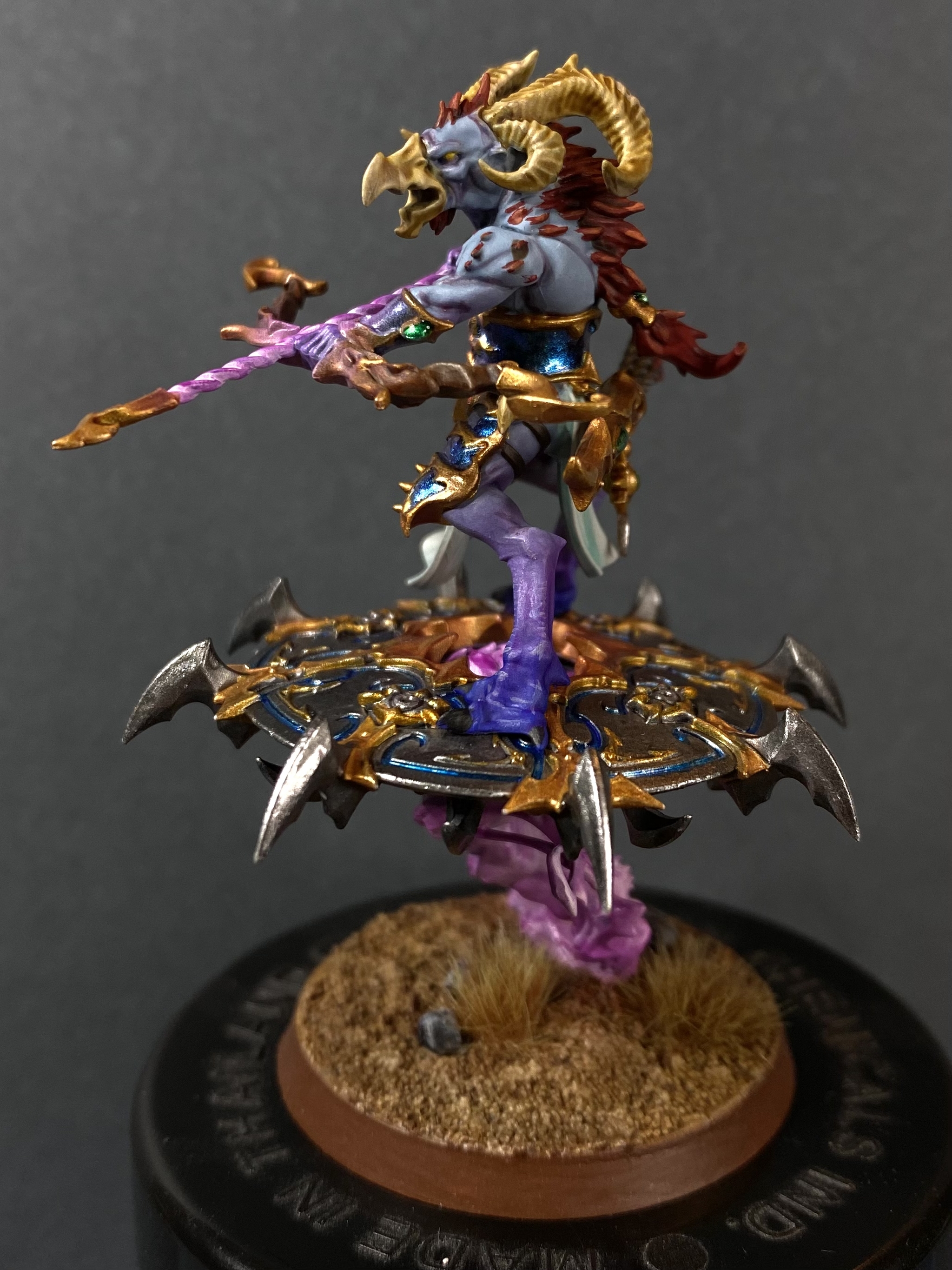 Rooster on the Tzeentch disc. All the great combinator could do to help the Thousand Sons - My, Warhammer 40k, Warhammer, Wh miniatures, Wh painting, Longpost